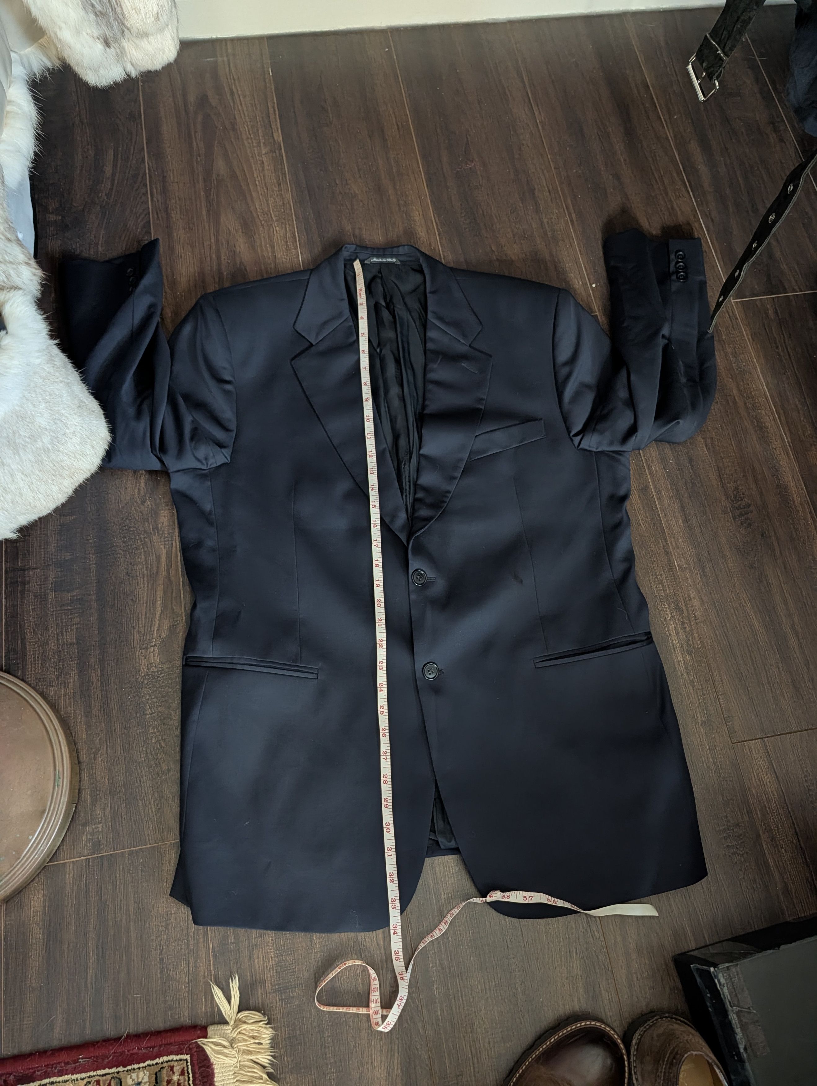 Gianfranco Ferre Dark blue navy two-button Italian wool jacket 56R Size 46R - 14 Thumbnail