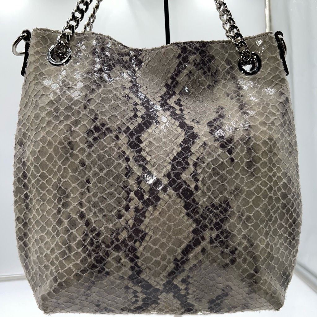Michael Kors MICHAEL KORS Chain Python Leather JET SET Tote Hobo Convertible Shoulder Bag WITH UNBRANDED CHAIN Size ONE SIZE - 2 Thumbnail