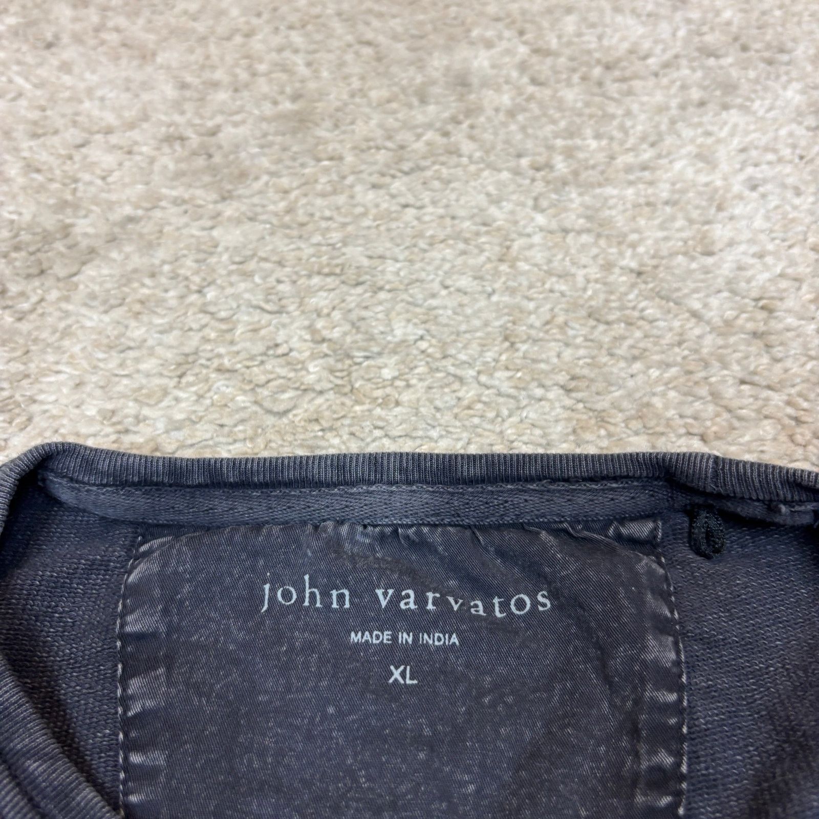 John Varvatos John Varvatos Darien Garment Dyed Terry Sweatshirt Men's XL Size US XL / EU 56 / 4 - 4 Thumbnail