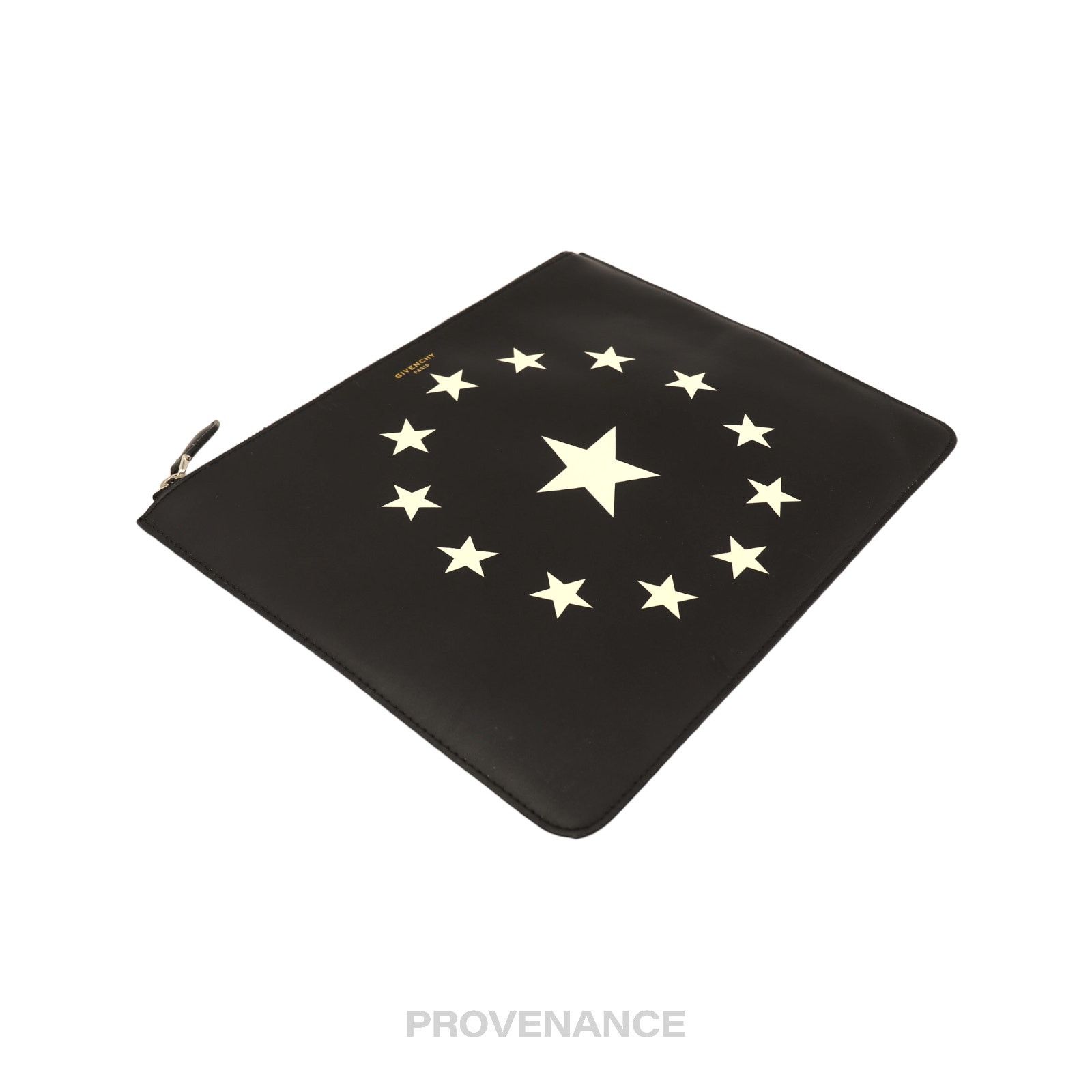 Givenchy 🔴 Givenchy Star Zip Pochette Jour - Black Leather Size ONE SIZE - 5 Thumbnail