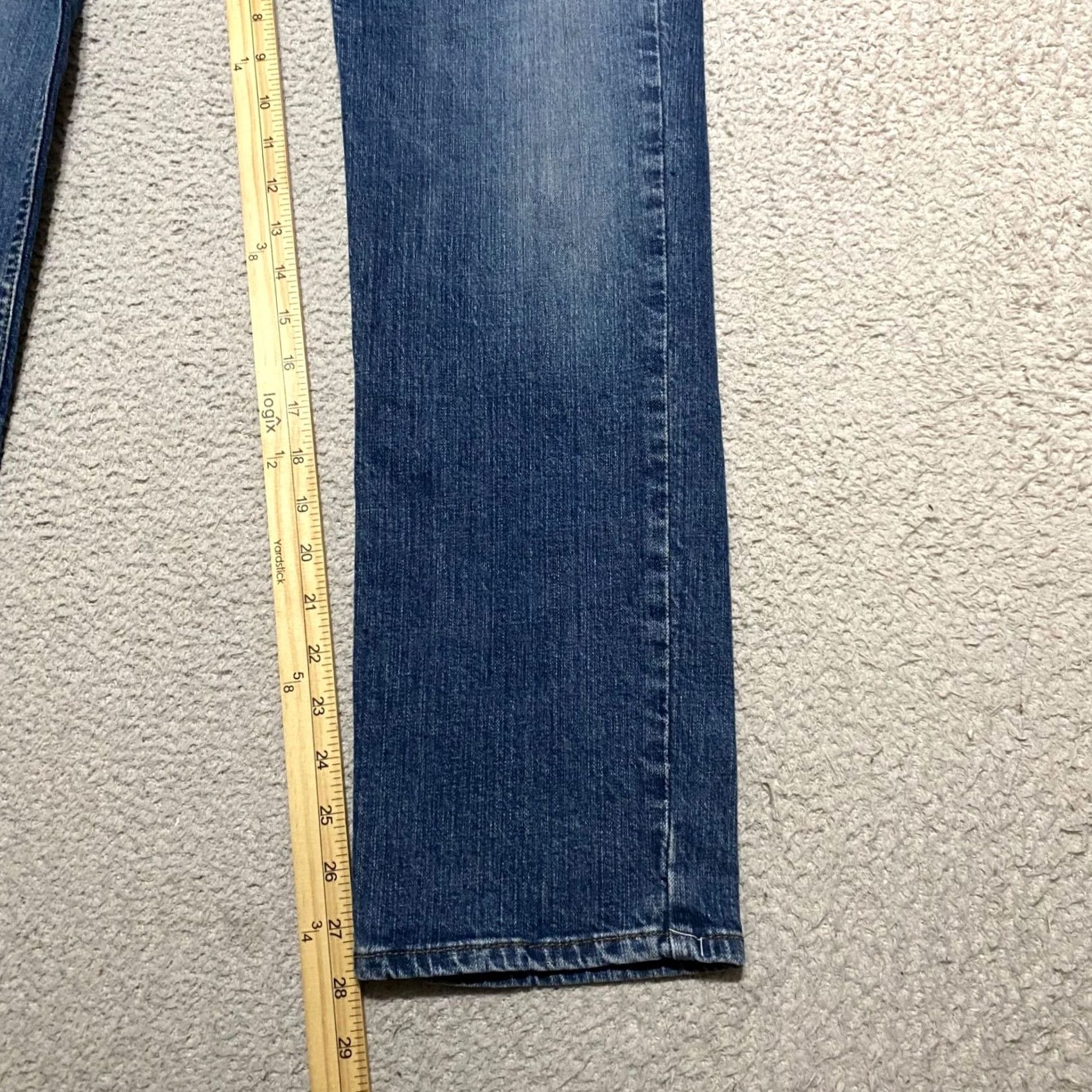 Levi's Levi's Signature Jeans Blue Denim Medium Wash Straight Mid Rise Mens 29x30 5-Pocket Size US 29 - 6 Thumbnail