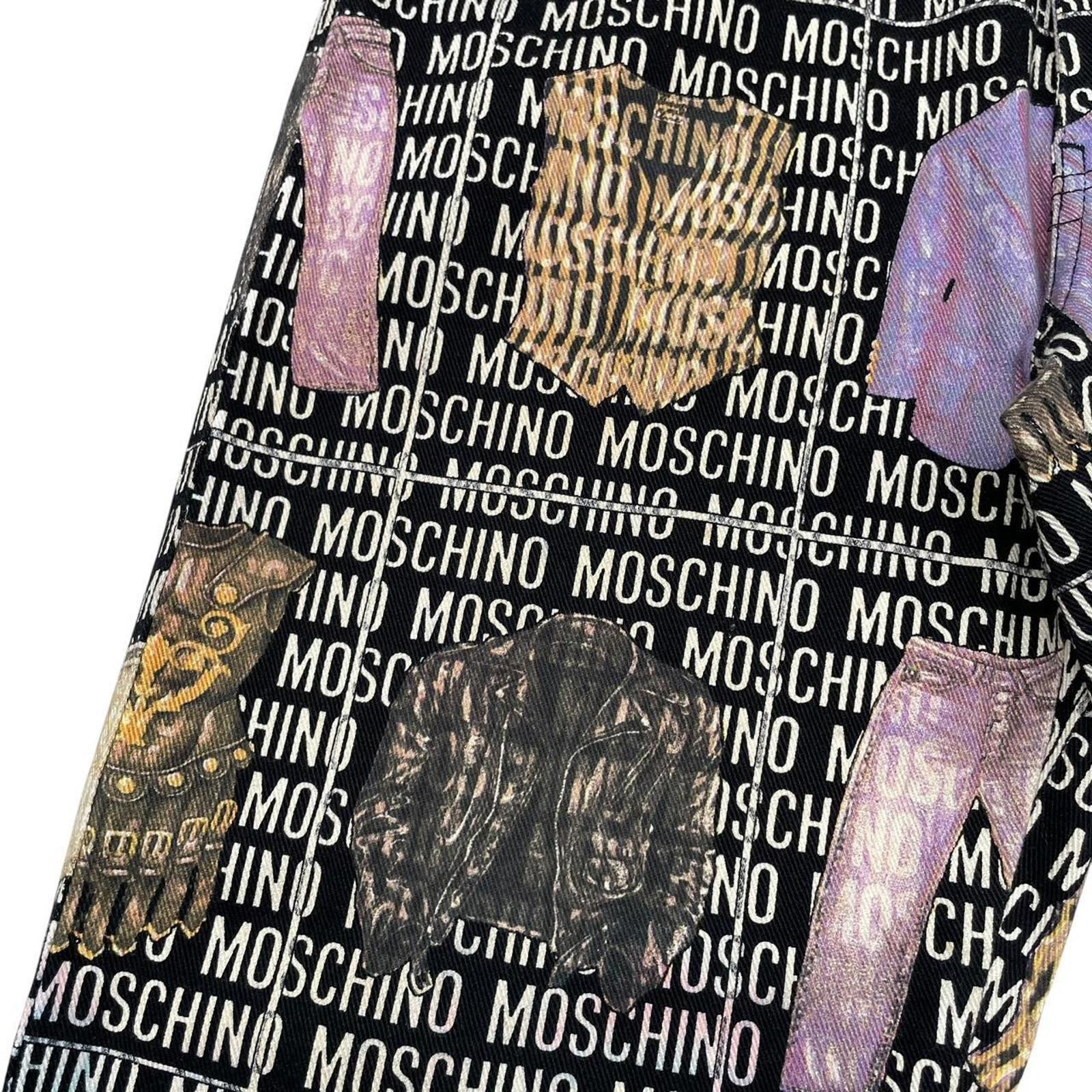 Moschino Vintage 1996 Moschino All Over Clothes Print Tapered Jeans Size US 34 / EU 50 - 4 Thumbnail