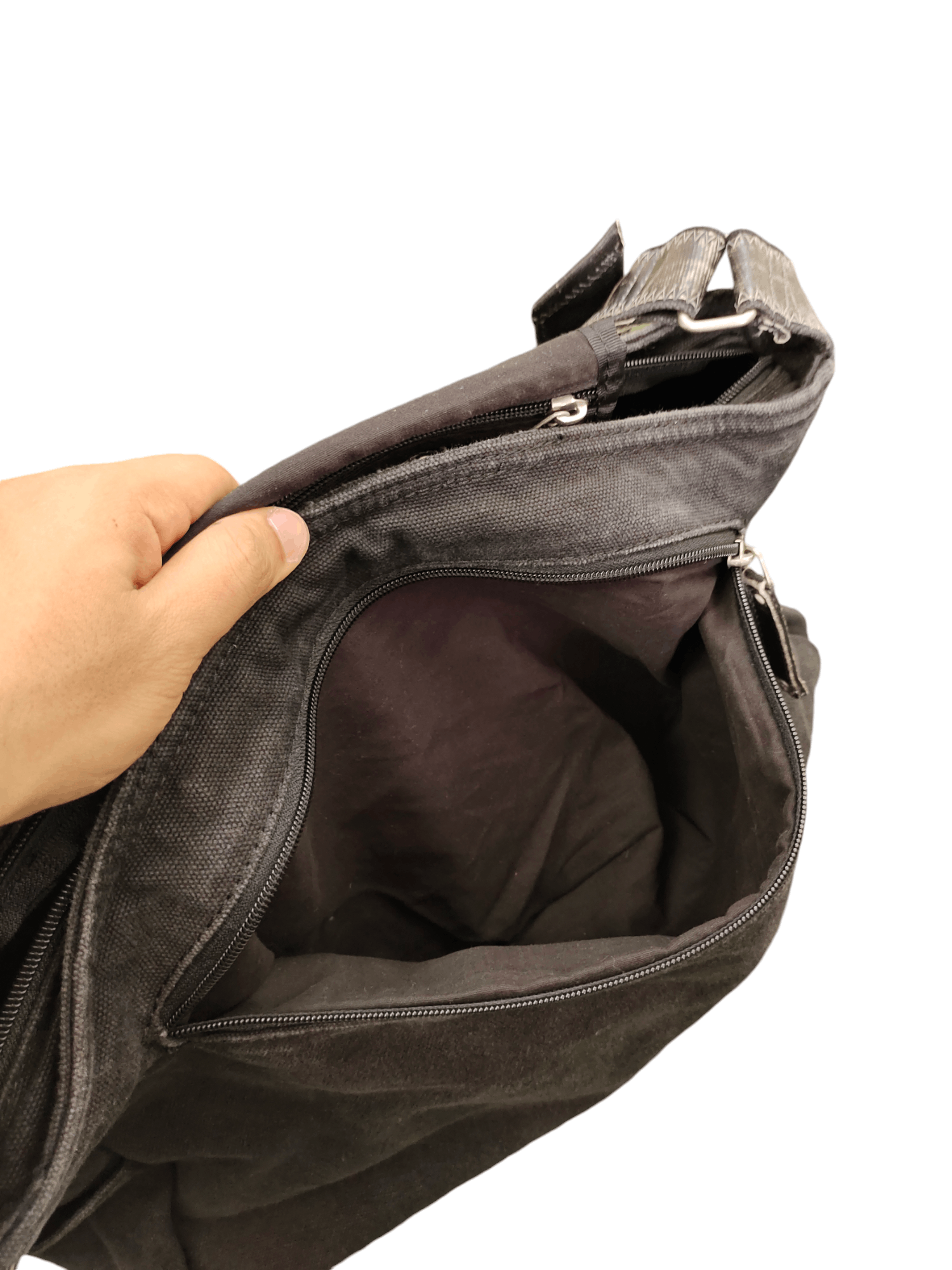 Comme des Garcons × Undercover Vintage Grand Stone Japan Canvas Black Sling Crossbody Bag Size ONE SIZE - 15 Thumbnail