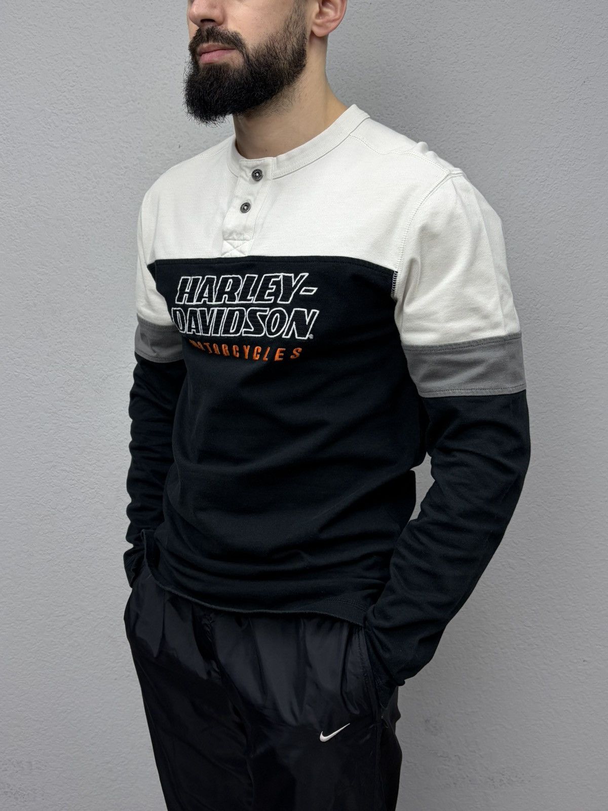 Harley Davidson Harley-Davidson Long Sleeve Tee Biker Graphic 90s–Y2K Moto Size US M / EU 48-50 / 2 - 13 Thumbnail