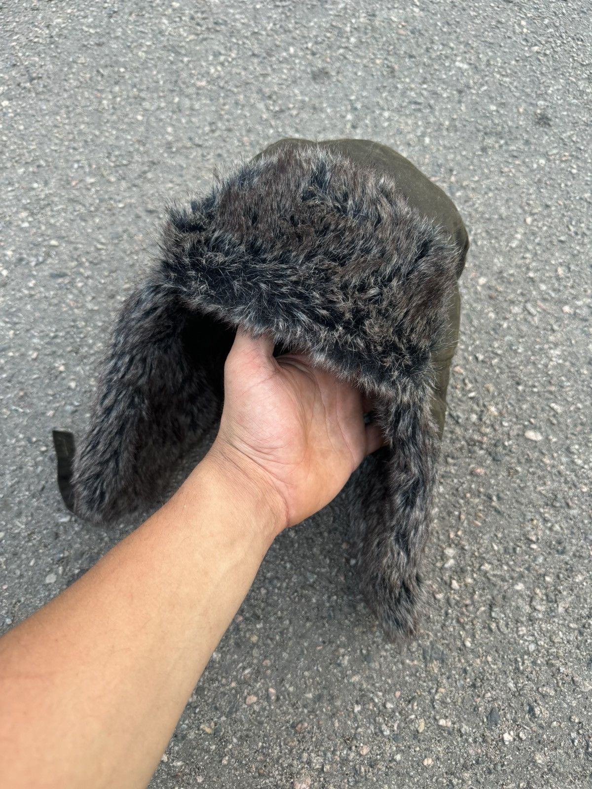 Hysteric Glamour × Vintage Vintage Y2K Japanese brand Ushanka Active opium black fur Size ONE SIZE - 2 Thumbnail