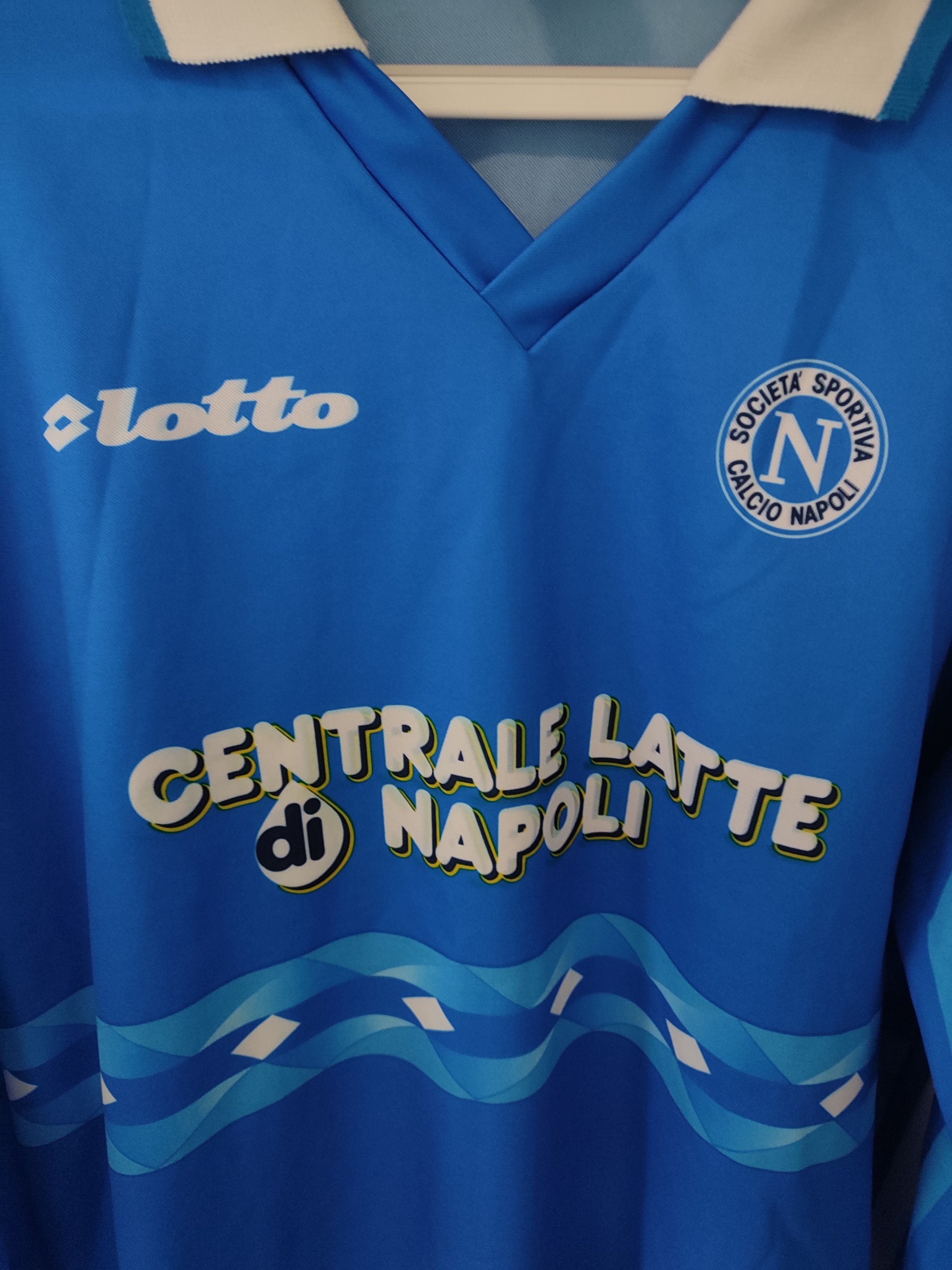 Lotto Sport Vintage Lotto SSC NAPOLI 1996-1997 Long Sleeve Home FOOTBALL Size US L / EU 52-54 / 3 - 9 Thumbnail