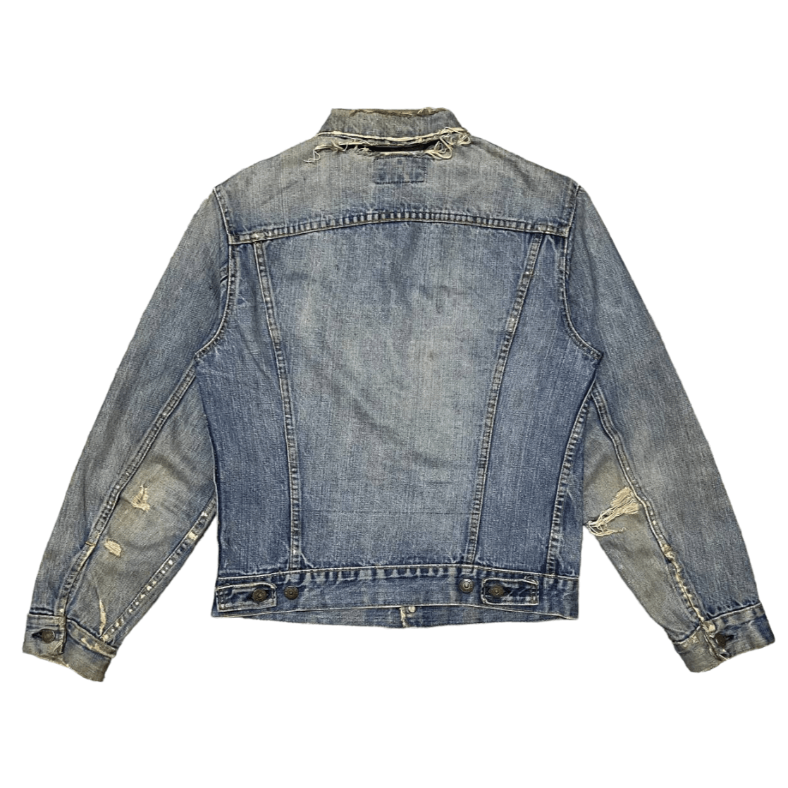 Levi's Vtg 60's Levis Type 3 Big E Denim Jacket Trashed Distressed Size US M / EU 48-50 / 2 - 17 Thumbnail