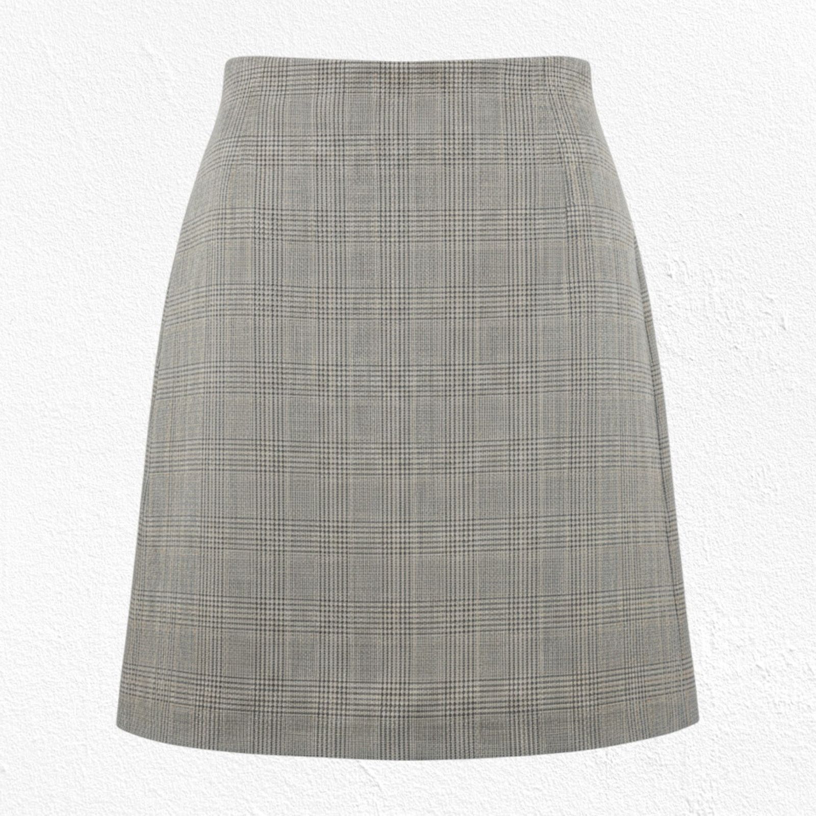 Halston Halston Glen Check Wool Plaid Straight A-Line Skirt Size 10 Size 32" / US 10 / IT 46 - 1 Thumbnail