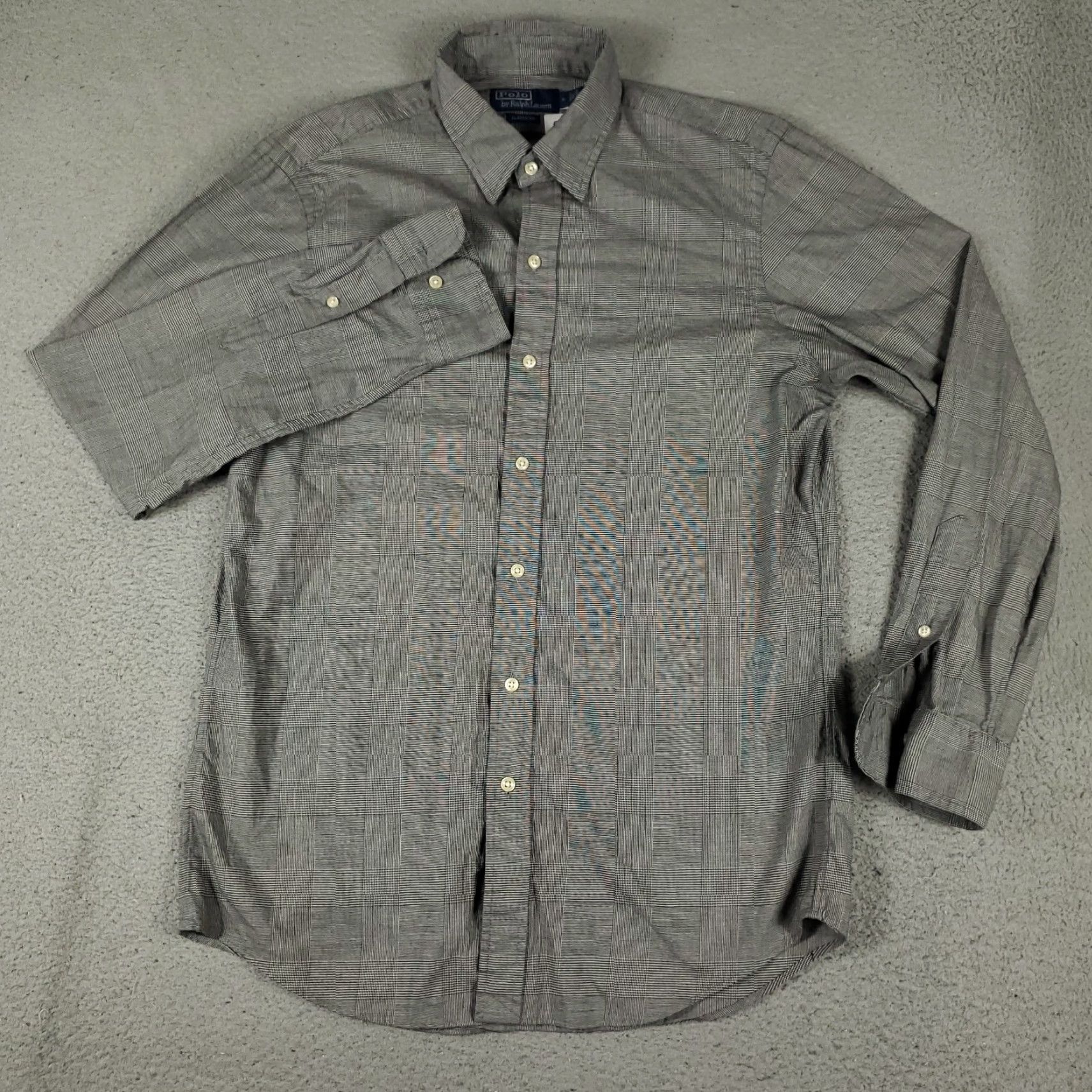 Ralph Lauren Ralph Lauren Shirt Mens Size Medium Gray Plaid Pony Button Up Long Sleeve Size US M / EU 48-50 / 2 - 2 Thumbnail