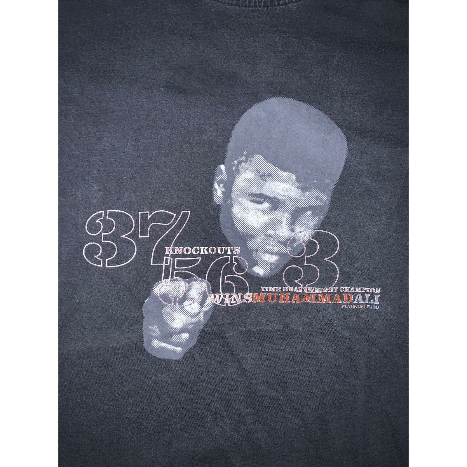 Fubu Vintage Platinum FUBU Muhammad Ali Y2K Tee Black XL Fit Size US XL / EU 56 / 4 - 3 Thumbnail