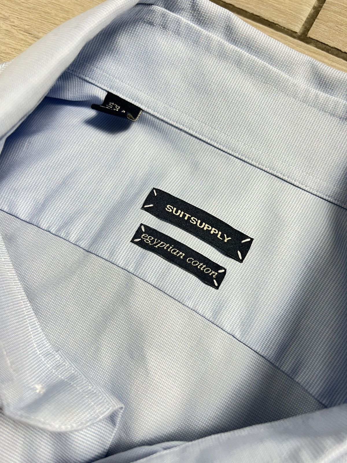 Suitsupply Suitsupply Luxury Shirt Long Sleeve Blue French Cuff Vintage Size US M / EU 48-50 / 2 - 14 Thumbnail