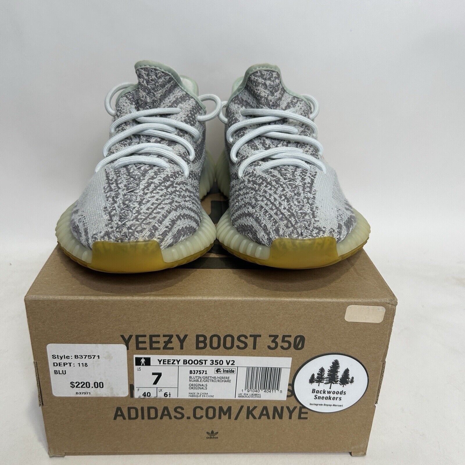 Adidas Adidas Yeezy Boost 350 V2 Low “Blue Tint” 2024 Size US 8.5 / IT 38.5 - 2 Thumbnail