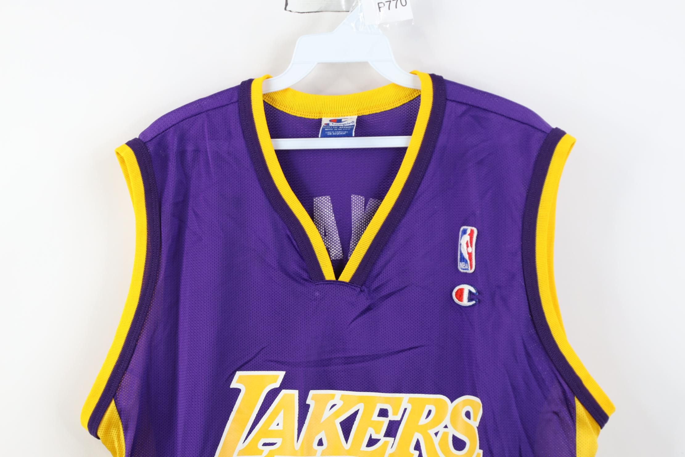 Champion Vintage 90s Champion Los Angeles Lakers Basketball Jersey #8 Size US XXL / EU 58 / 5 - 2 Thumbnail