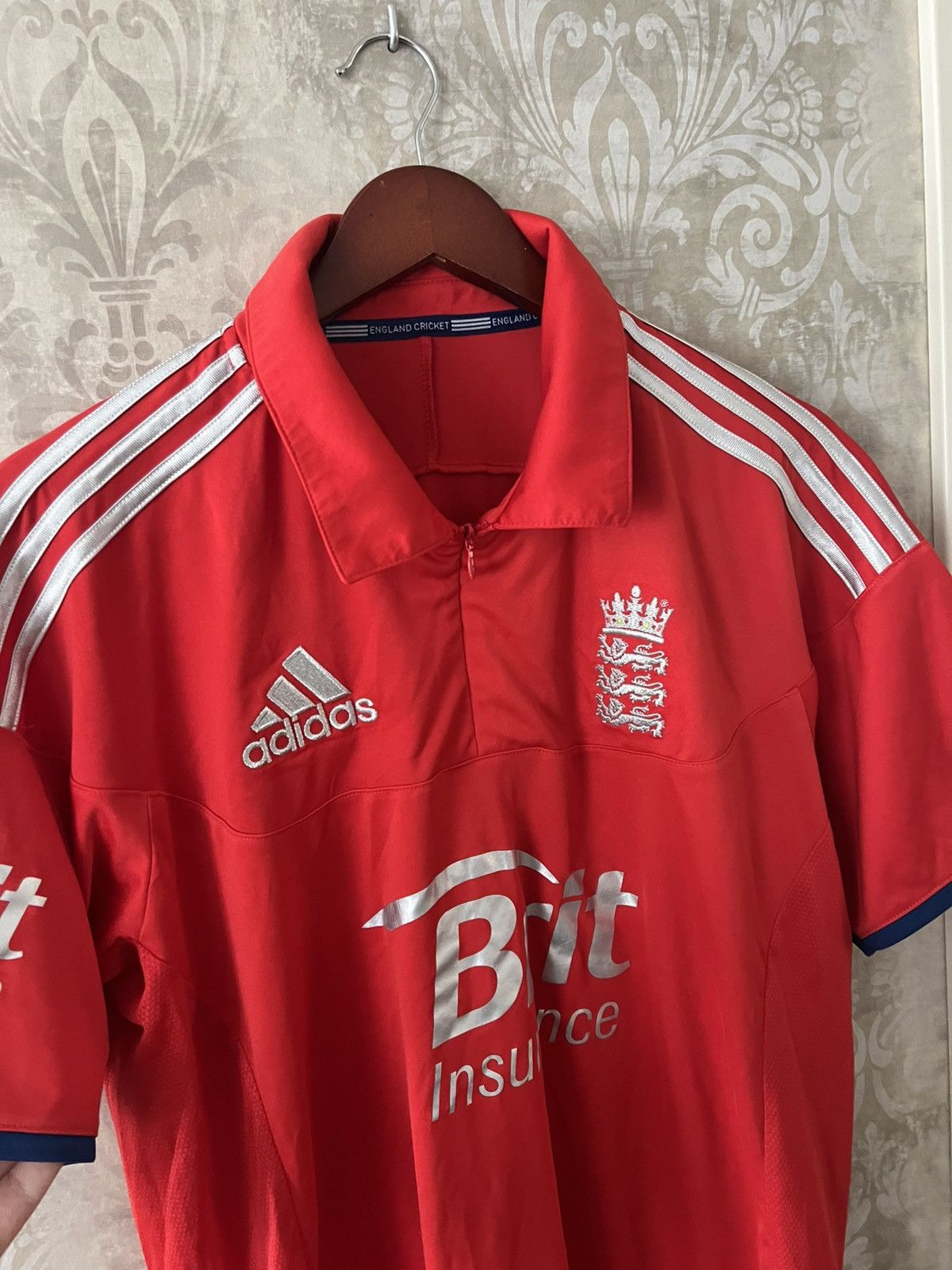 Adidas Adidas England Team Jersey Cricket Polo Shirt Size US L / EU 52-54 / 3 - 5 Thumbnail