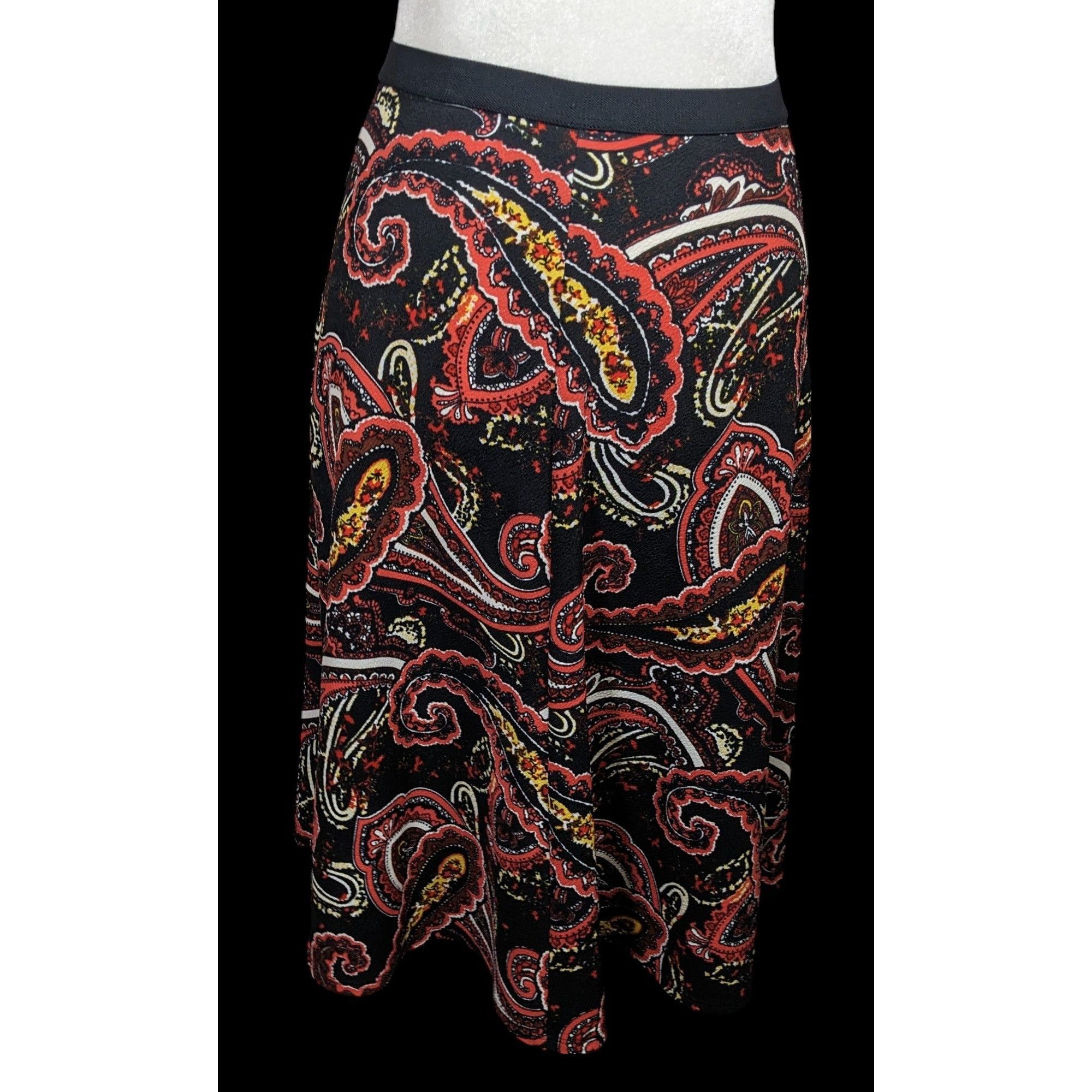 Other Bobeau Bohemian Paisley USA Made Midi Skirt Size 34" / US 12 / IT 48 - 2 Thumbnail