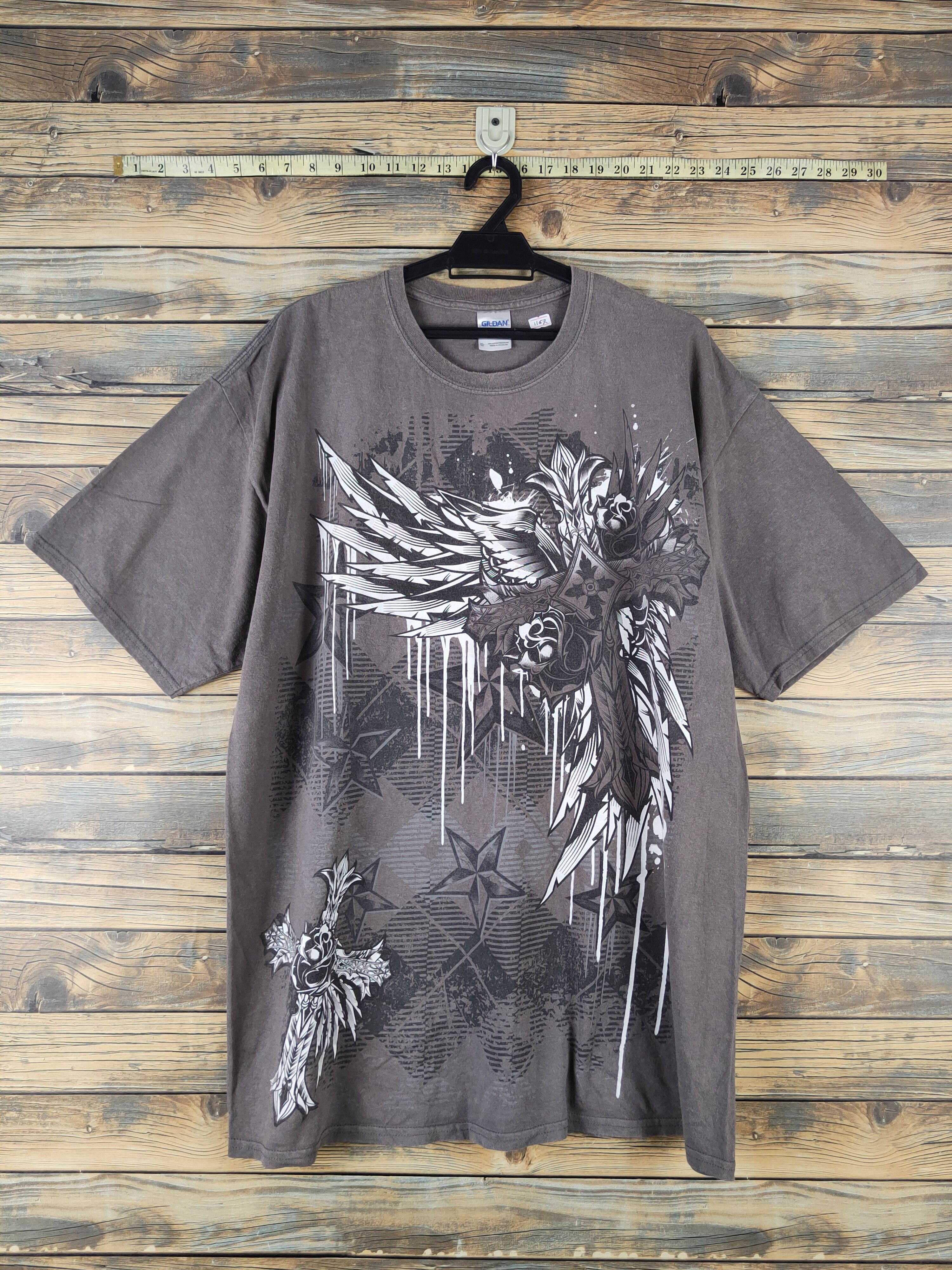 Japanese Brand DL skull Brown Short Sleeve T-shirt #1167 Size US XL / EU 56 / 4 - 1 Thumbnail