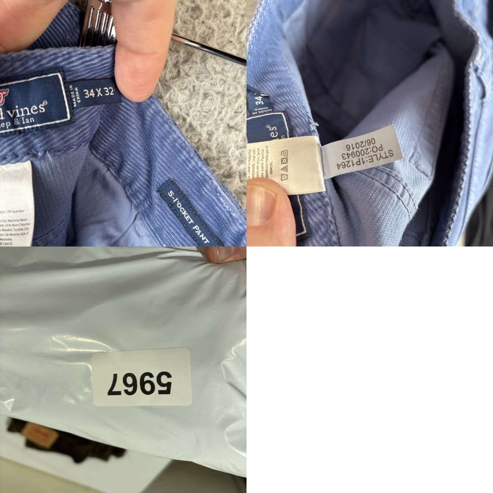 Vineyard Vines Vineyard Vines Pants Mens 34x32 Blue Corduroy 5-Pocket Stretch Chino Preppy Casual Regular Pants Mens Blue Corduroy 5-Pocket Stretch Preppy 34x32 Size US 34 / EU 50 - 8 Thumbnail