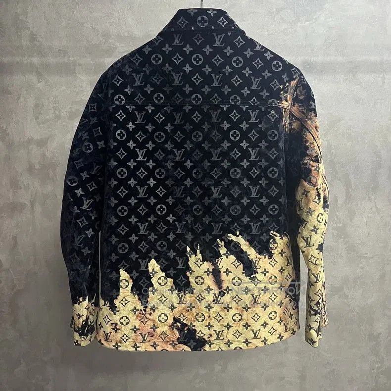 Black Louis Vuitton Casual Denim Jacket.
