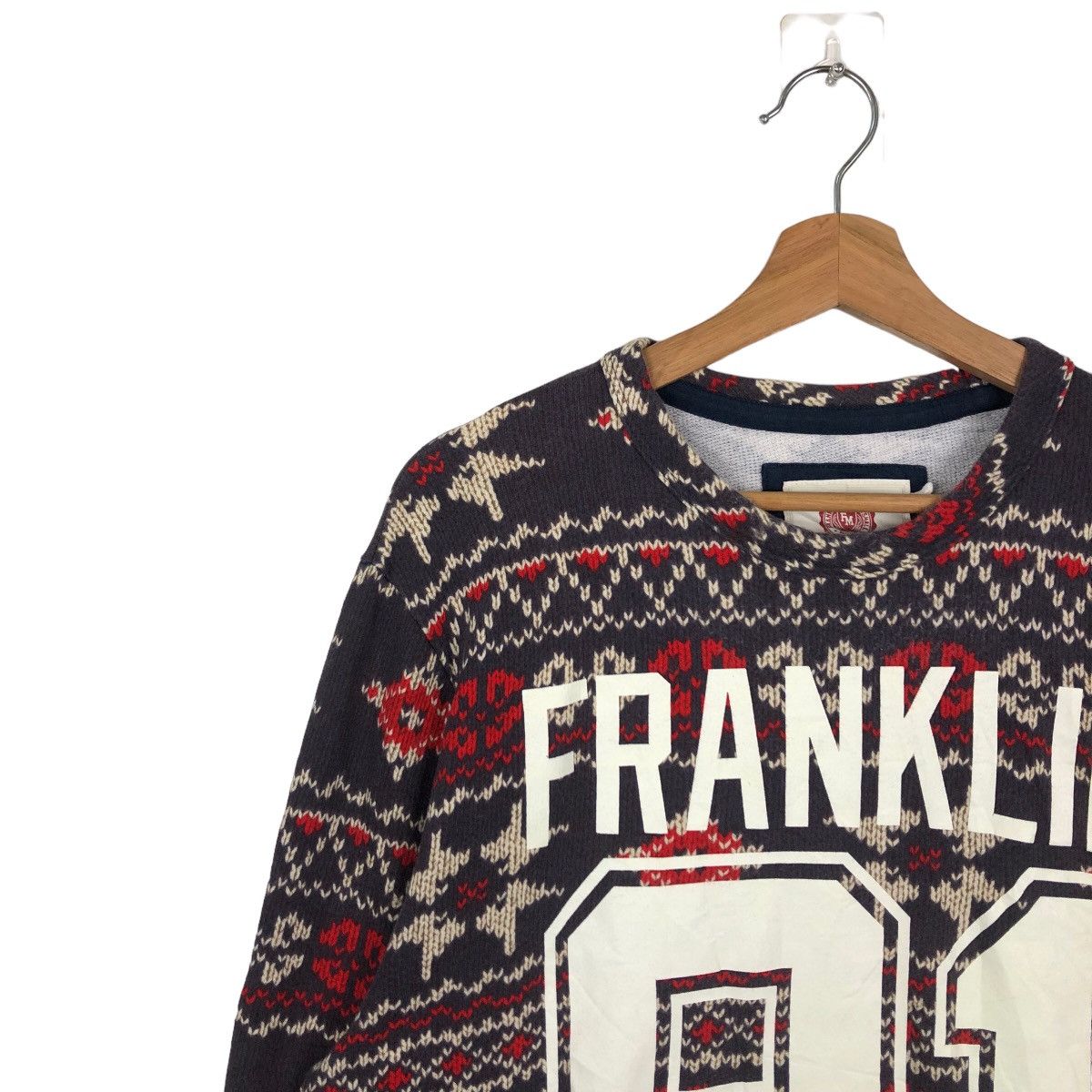Japanese Brand VINTAGE NAVAJO DESIGN SWEATSHIRT FRENKLIN BIG LOGO Size L / US 10 / IT 46 - 6 Thumbnail