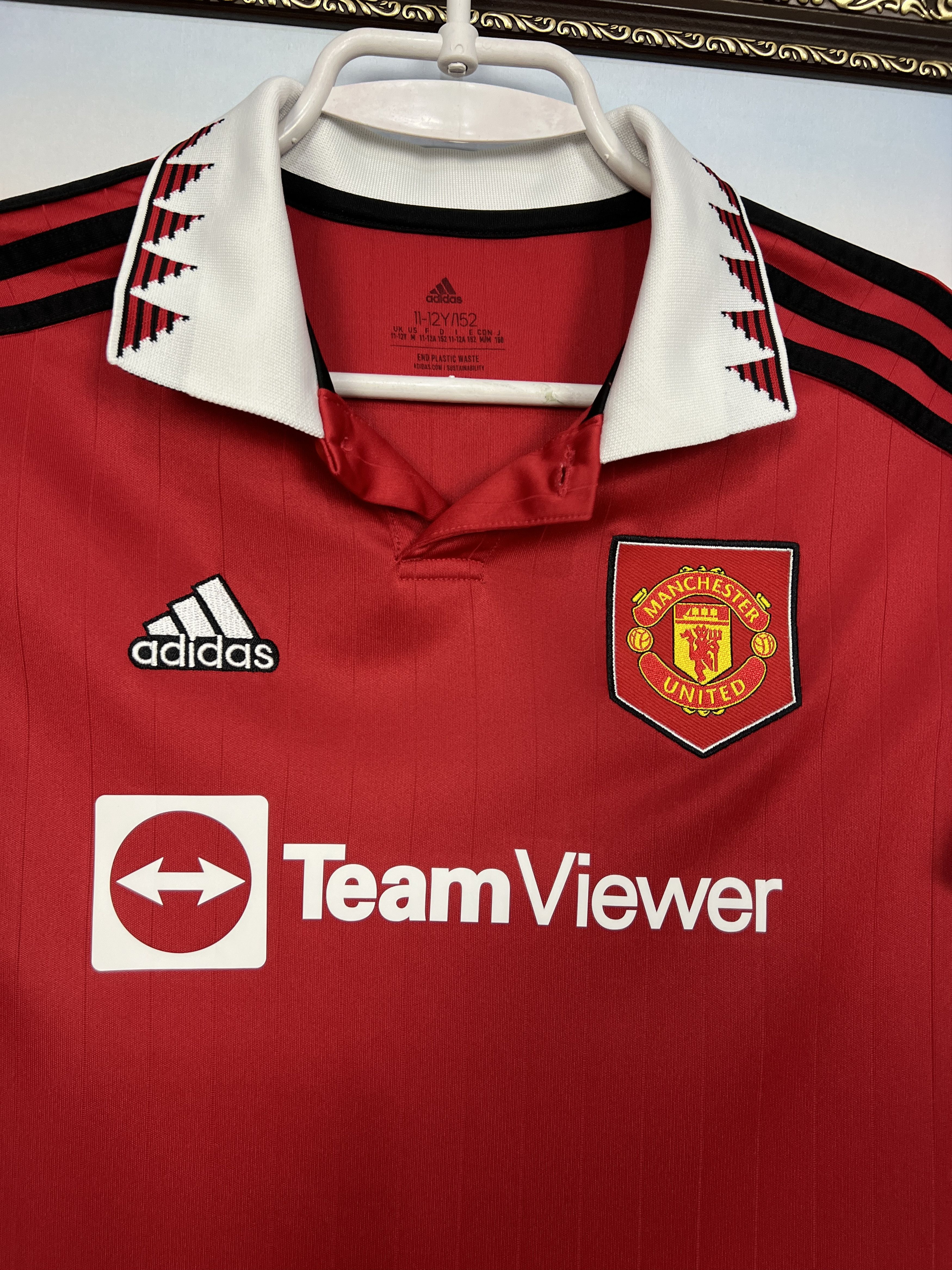 Adidas Manchester United football shirt Soccer #10 Rashford Boys Size US XXS / EU 40 - 5 Thumbnail