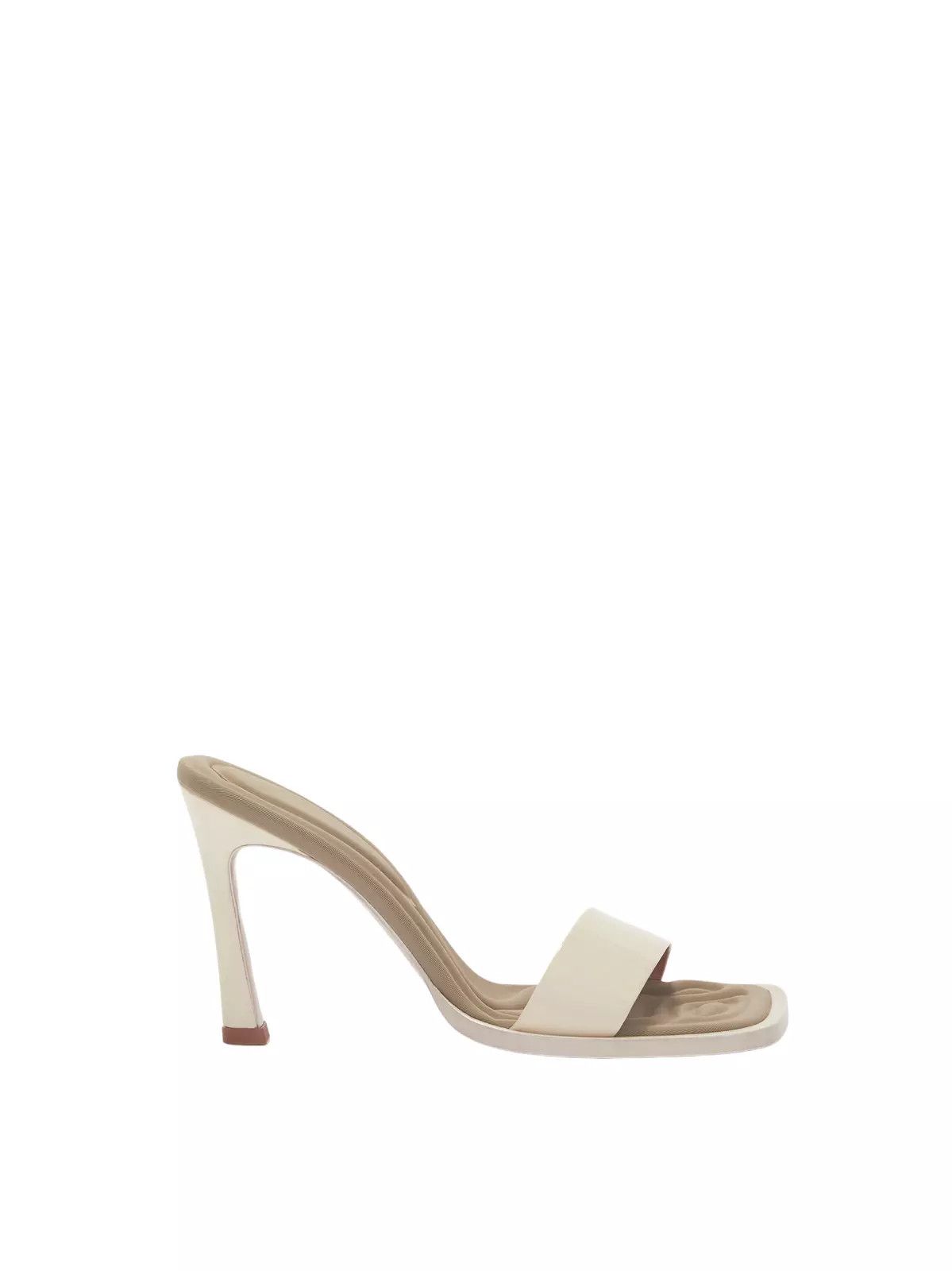 THE ATTICO Mia White Patent L/Neoprene 95mm Mules New