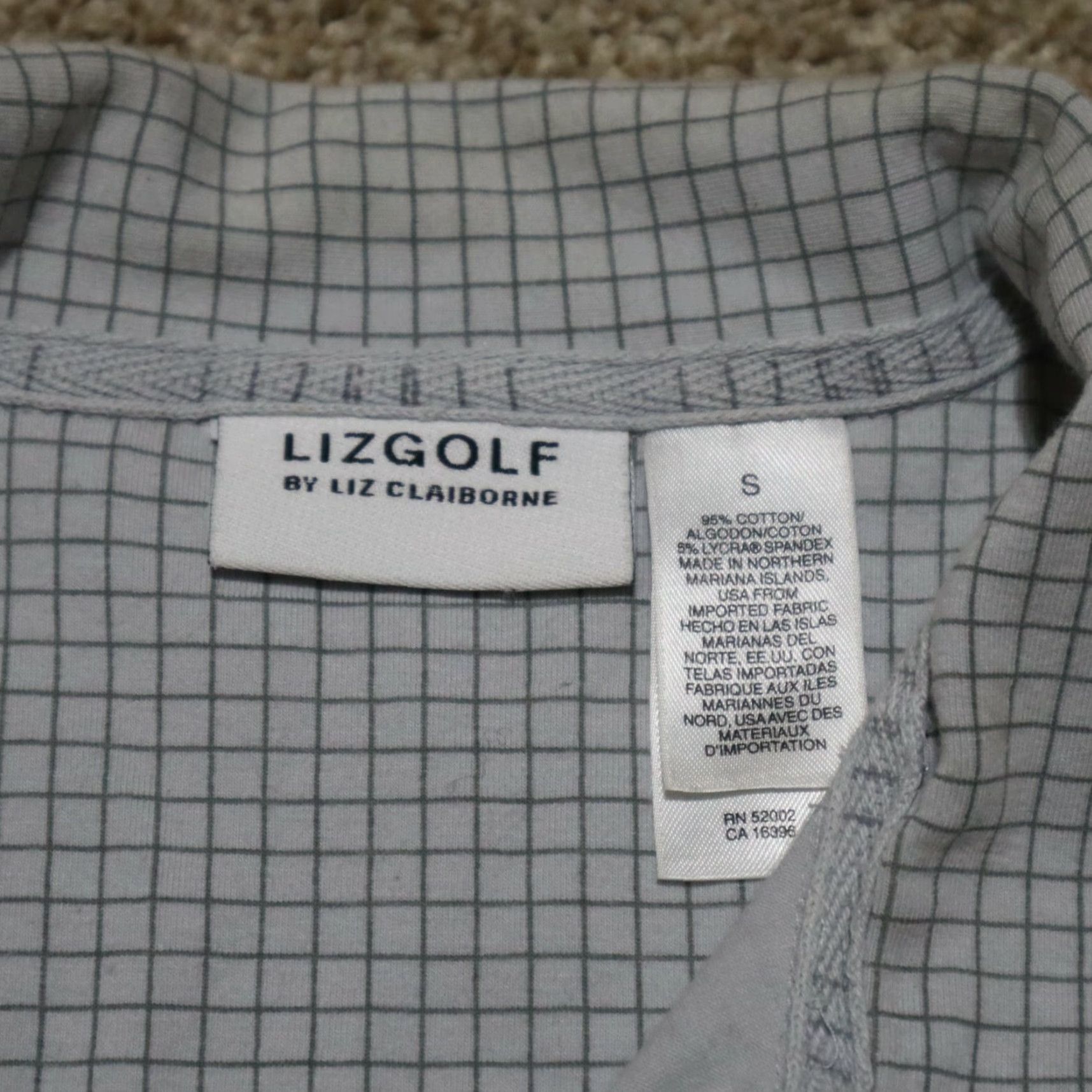 Liz Claiborne Liz Claiborne Shirt Polo Women S Gray Short Sleeve Size S Size S / US 4 / IT 40 - 2 Thumbnail