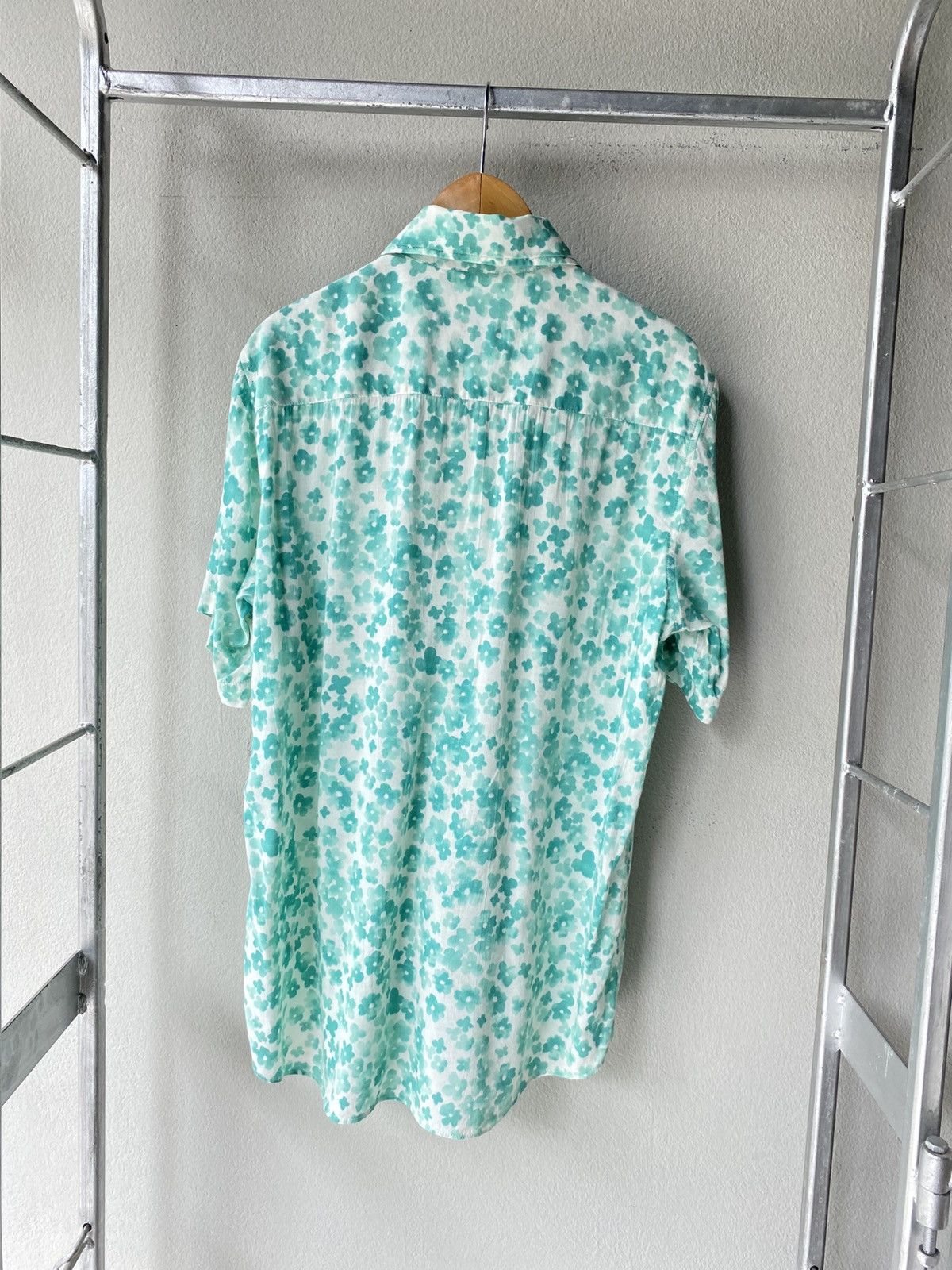 Golden Goose × Japanese Brand GGD White Short-Sleeve Shirt with Green Floral Print Size US M / EU 48-50 / 2 - 8 Thumbnail