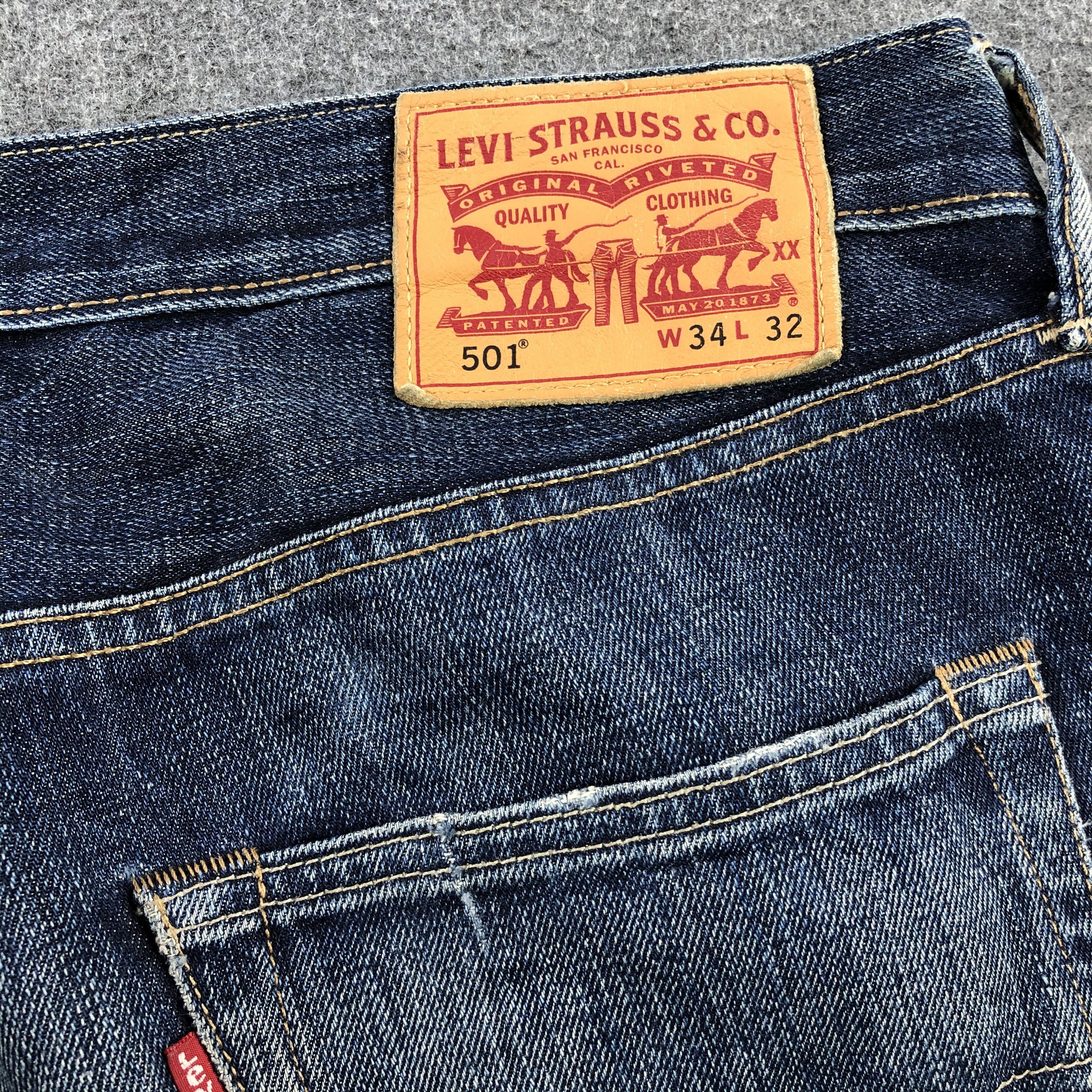 Levi's Vintage Blue Wash Levis 501 Jeans-JM2021 Size US 37 - 6 Thumbnail