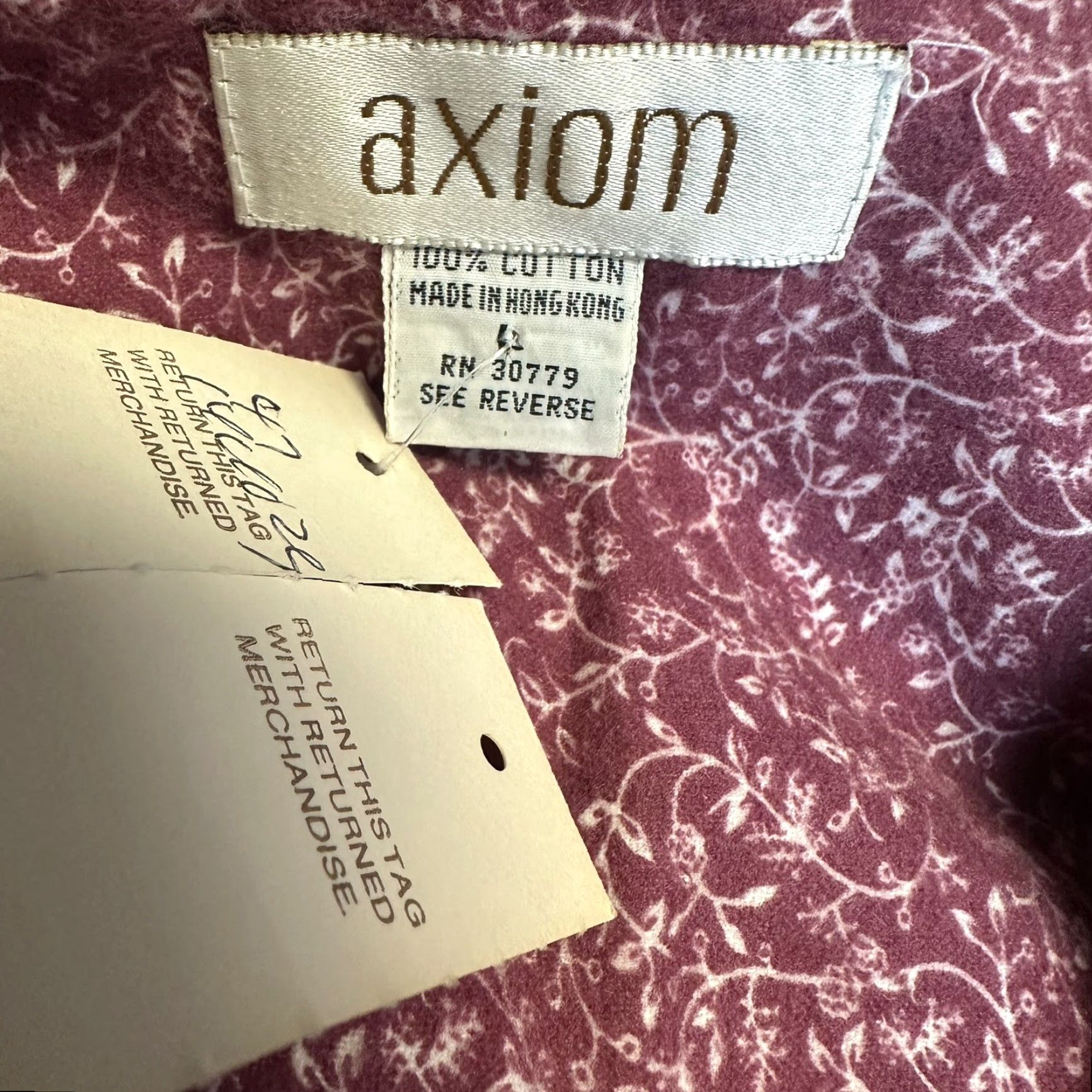 Vintage VINTAGE Axiom Long Cotton Flannel Gown Granny Nightgown Dainty Floral L NEW Size ONE SIZE - 6 Thumbnail