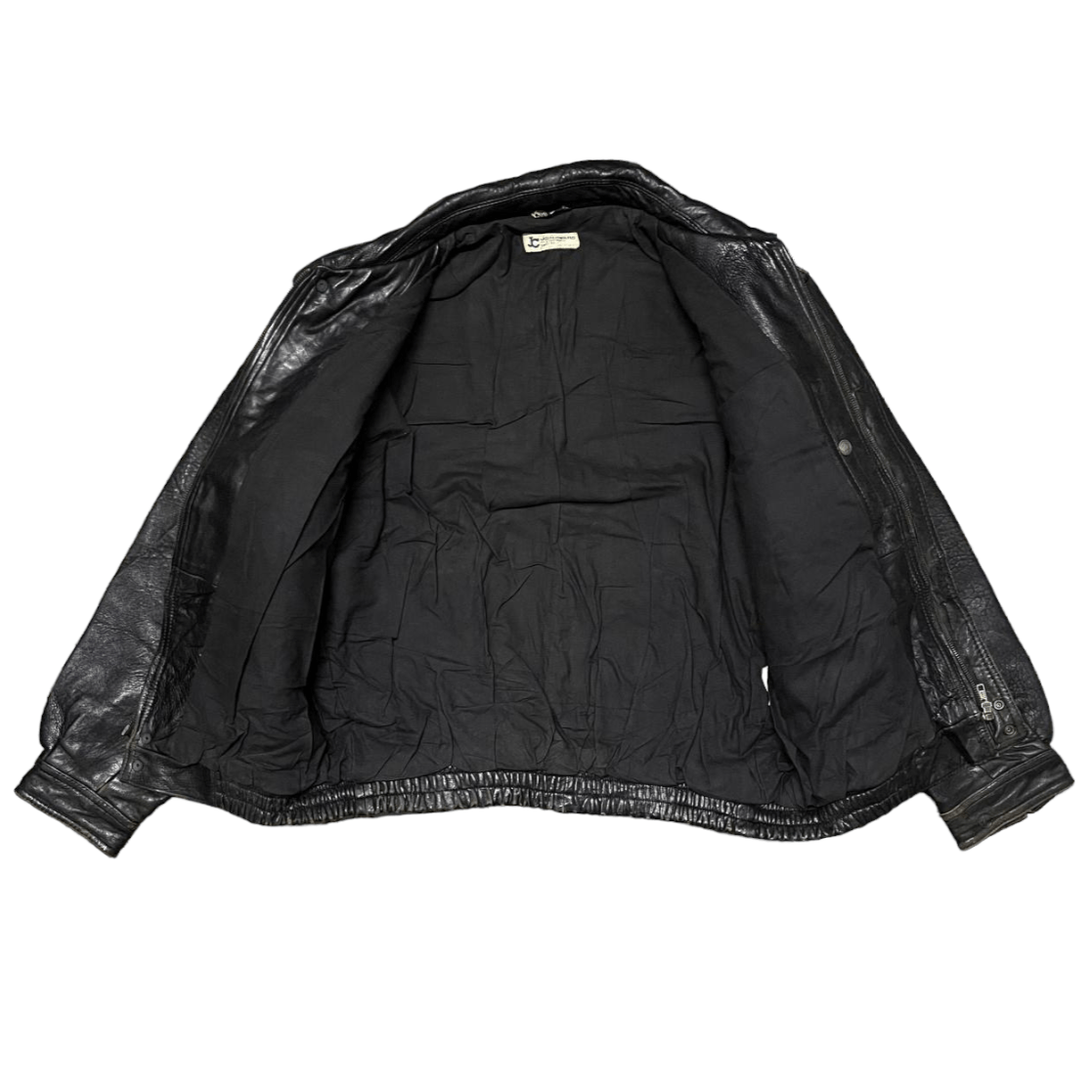 Japanese Brand × Vintage *RARE* Vintage Japanese Leather Jacket Black Size US L / EU 52-54 / 3 - 8 Thumbnail
