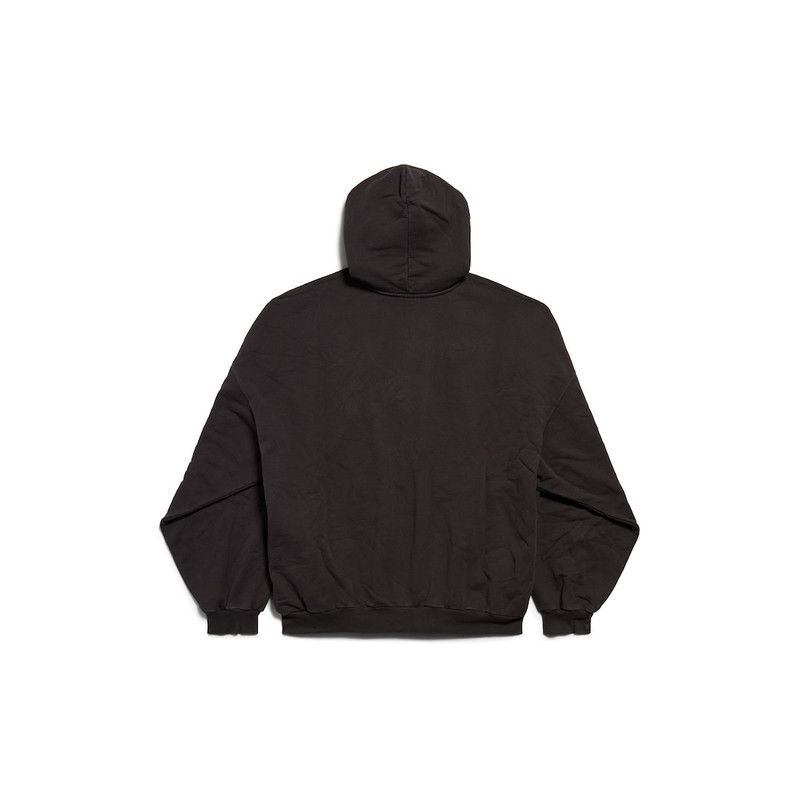 Balenciaga o1w1db11225 Boxing Hoodie Large Fit in Black Size US XL / EU 56 / 4 - 2 Thumbnail