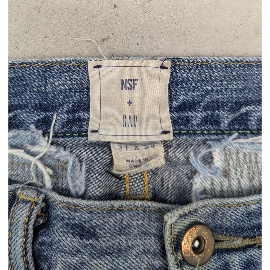 Gap × NSF NSF x GAP Collaboration Faded Sashiko Boro Stitch Patch Jean Size US 31 - 5 Thumbnail