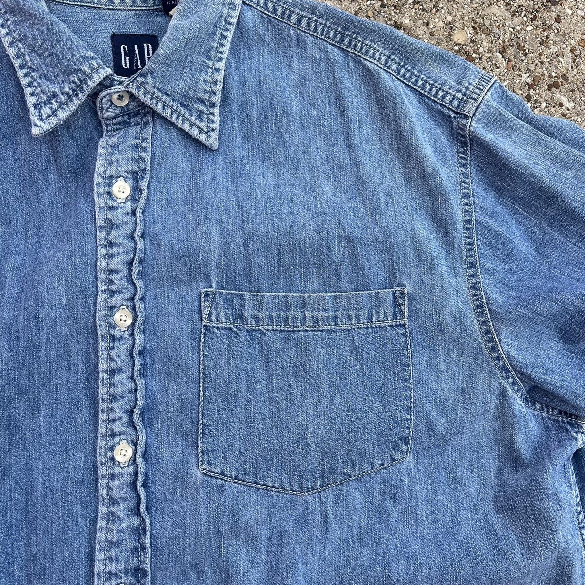 Gap × Vintage 90s Casual Denim Gap Button Up shirt Size US M / EU 48-50 / 2 - 2 Thumbnail
