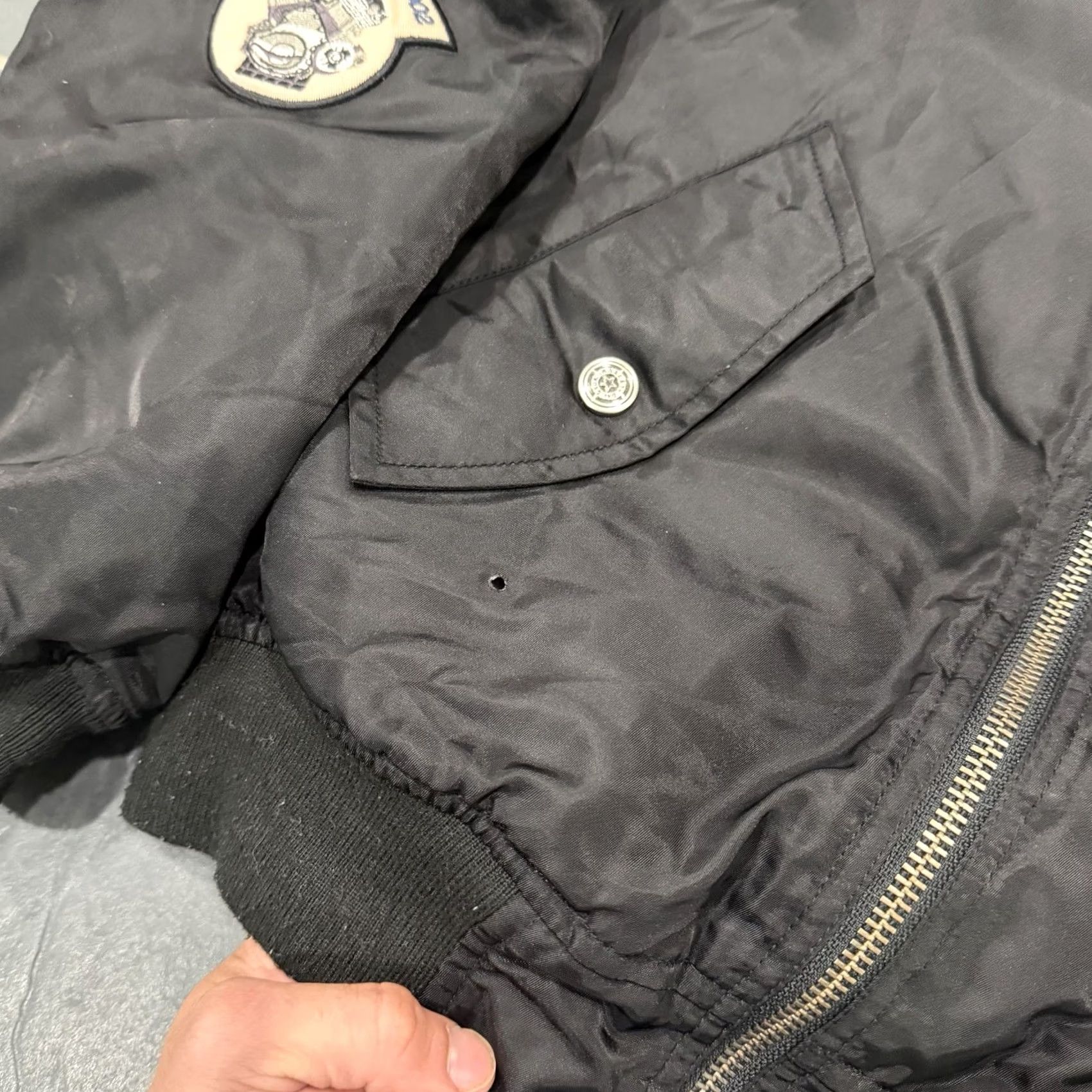 Harley Davidson VTG Harley-Davidson Jacket Windbreaker Bomber Patch Small Hole Men's S Black Size US S / EU 44-46 / 1 - 4 Thumbnail