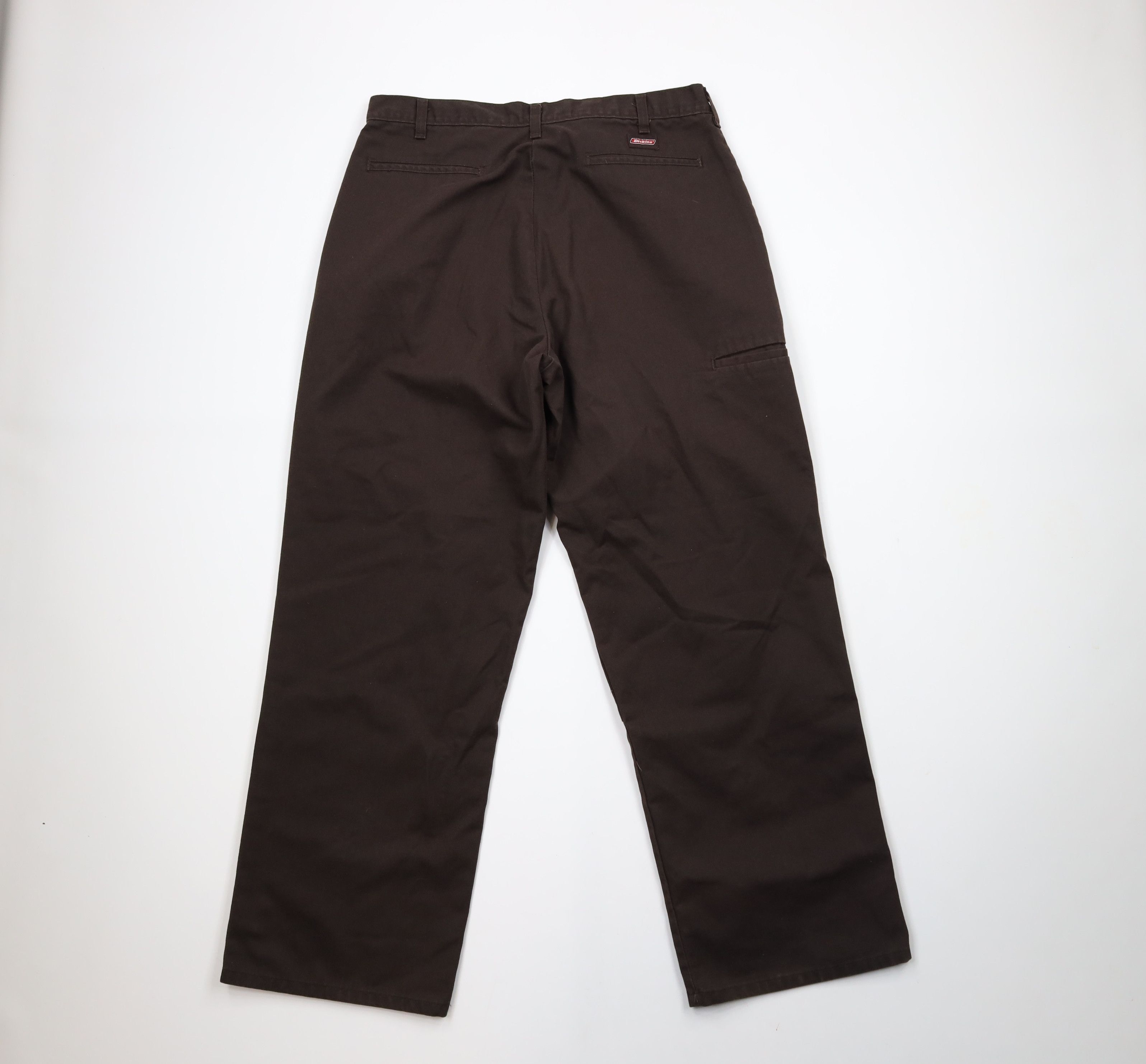 Dickies × Vintage Vintage Dickies Spell Out Double Knee Wide Leg Pants Brown Size 36" / US 14 / IT 50 - 11 Thumbnail