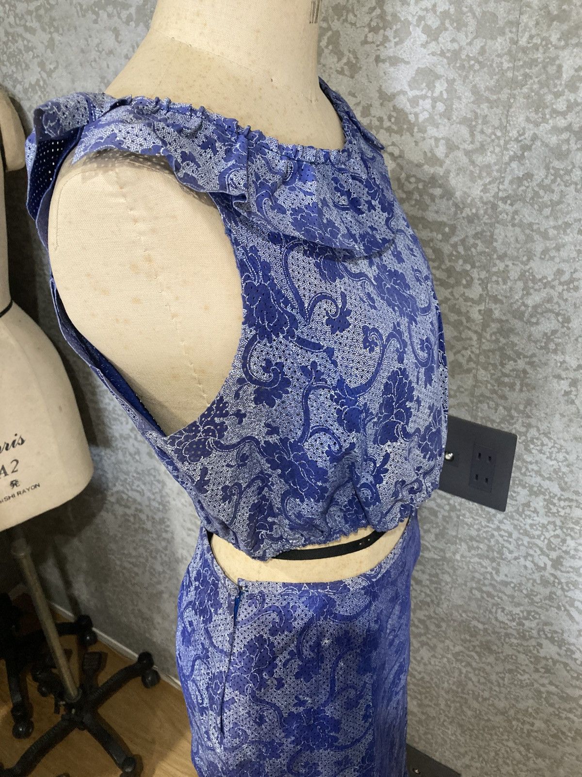 Japanese Brand Japanese Gal Style Real Leather Laser Cut Two Piece Set Size S / US 4 / IT 40 - 10 Thumbnail