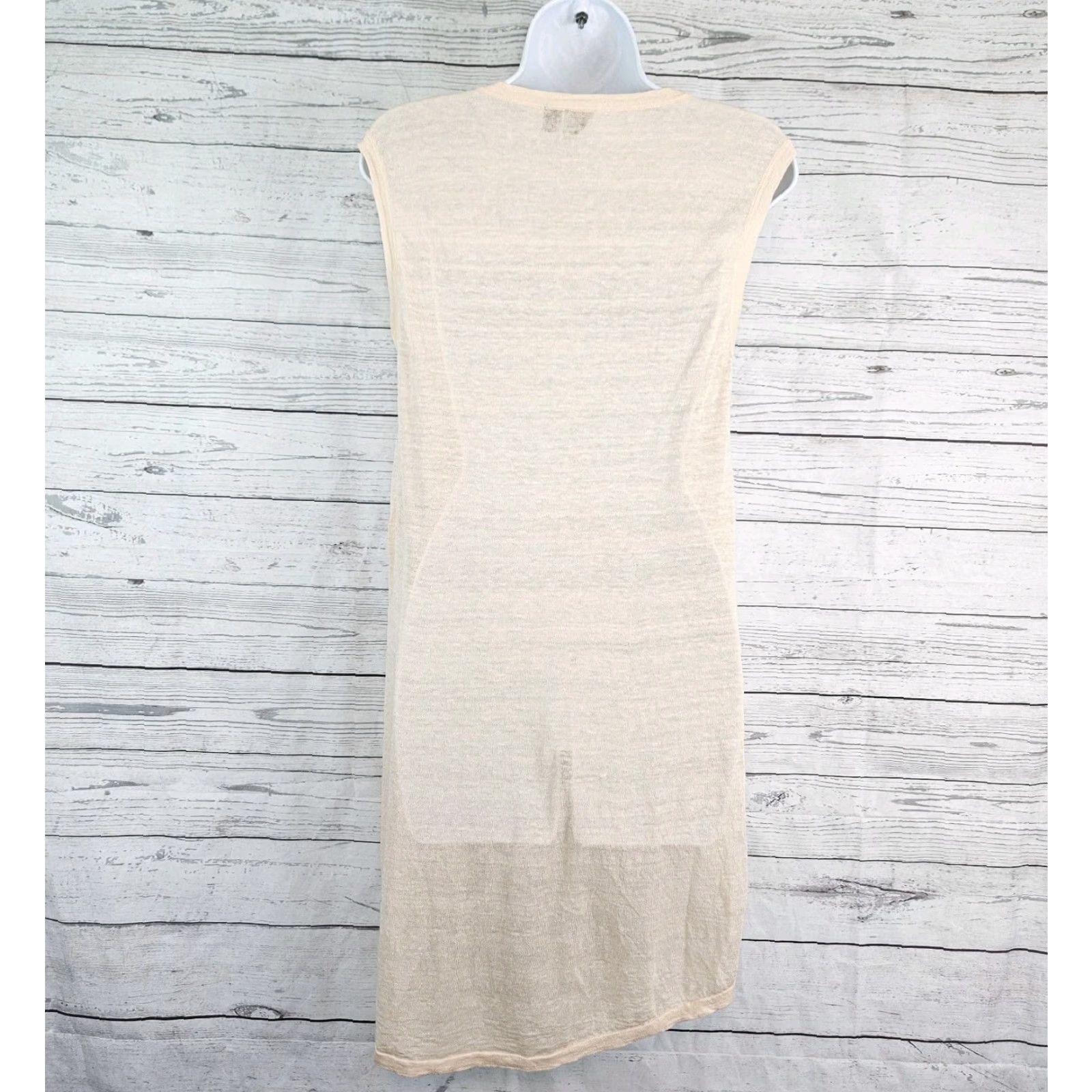 Eileen Fisher VINTAGE The Fisher Project Womens Blouse Shirt Tunic Top Sz S Peach Linen Blend Size S / US 4 / IT 40 - 3 Thumbnail