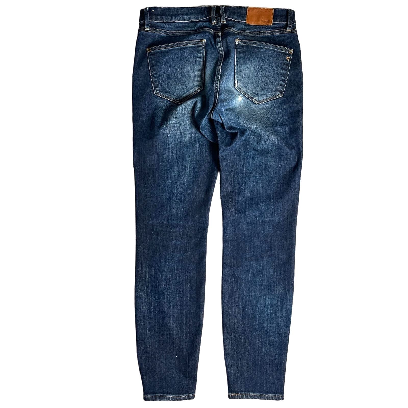 Madewell Madewell Distressed 8.5" Mid Rise Skinny Jeans Strch Worn 28 Size 28" / US 6 / IT 42 - 3 Thumbnail