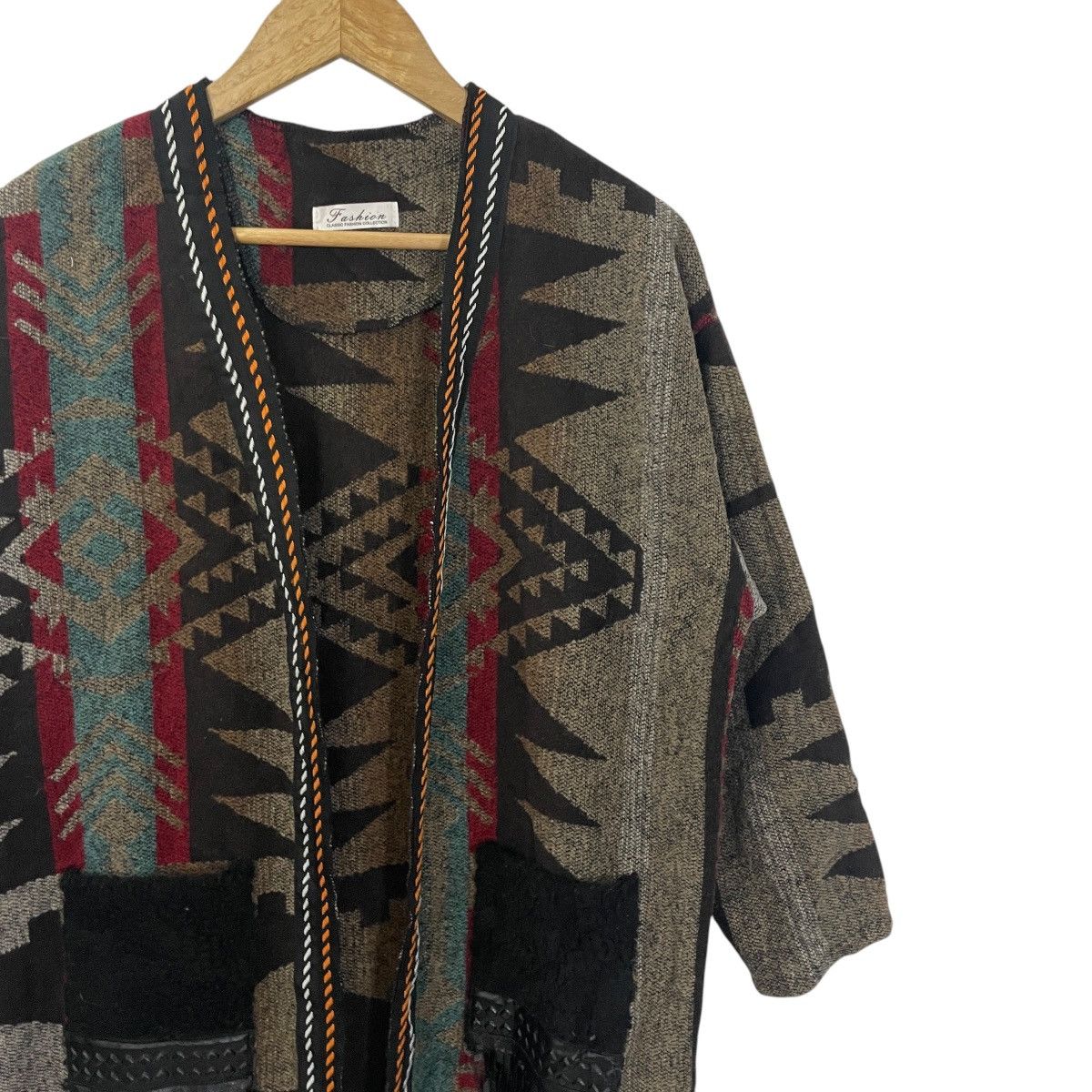 Other Vintage Japanese Designer Aztex Navajo Long Jacket Size L / US 10 / IT 46 - 4 Thumbnail