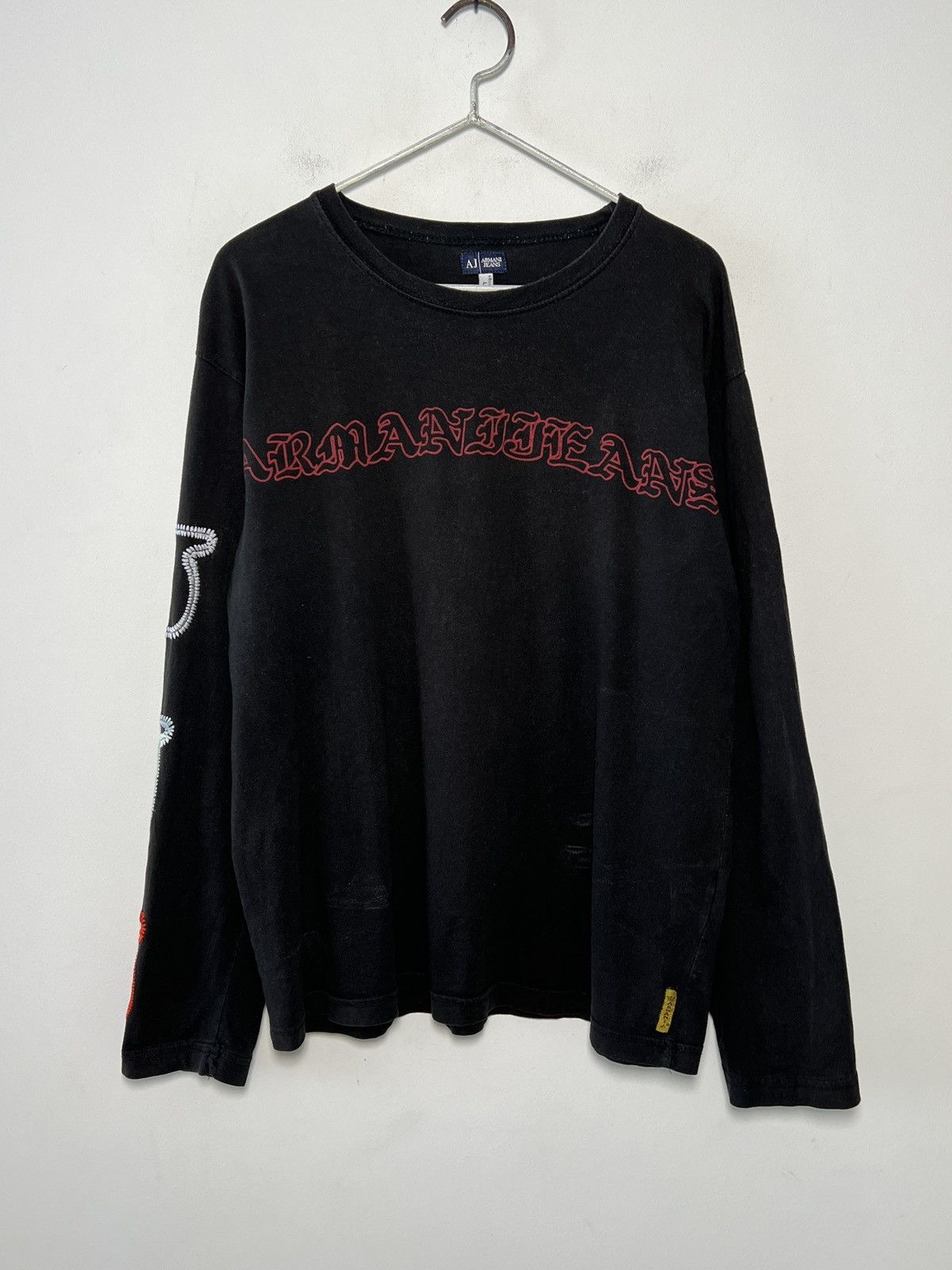 Giorgio Armani Armani Jeans longsleeve y2k goth erd Size US L / EU 52-54 / 3 - 7 Thumbnail