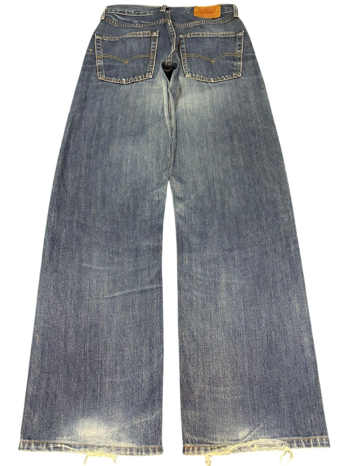 Levi's Vintage 90s Levis 504 Distressed Wideleg Baggy Jeans Size US 27 - 2 Thumbnail