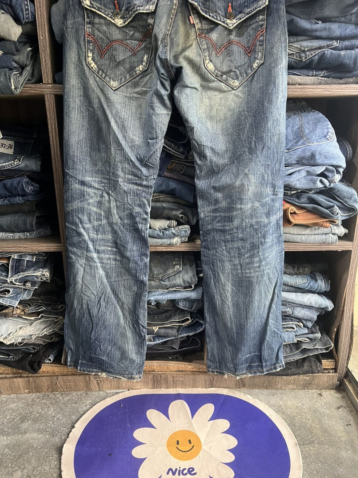 Edwin 🔥Edwin Exclusive Vintage Flared Distressed Denim Size US 34 / EU 50 - 13 Thumbnail