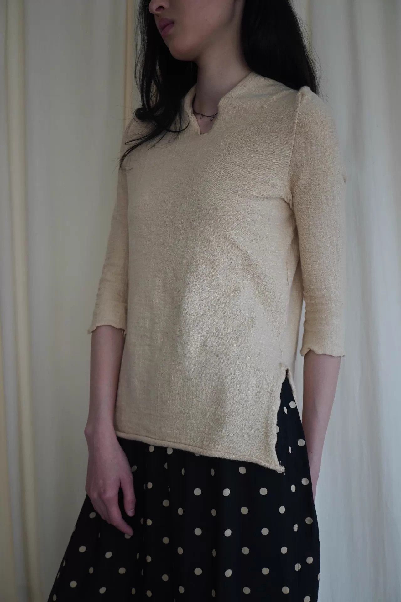 Y's Y's Yohji Yamamoto stretch linen 7/8 top size 3 women's Size L / US 10 / IT 46 - 8 Thumbnail