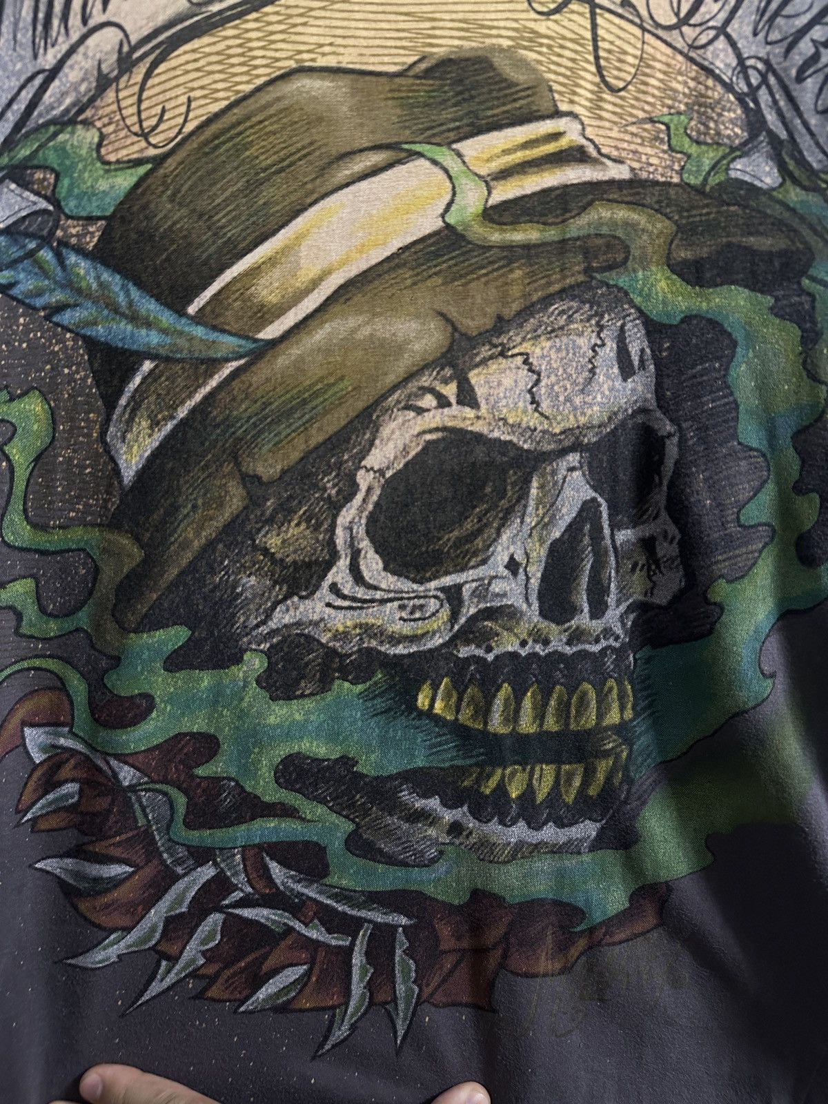 Affliction Rare T-Shirt Skull Minute Mirth Vintage Y2K Ed Hardy Style Size US M / EU 48-50 / 2 - 3 Thumbnail