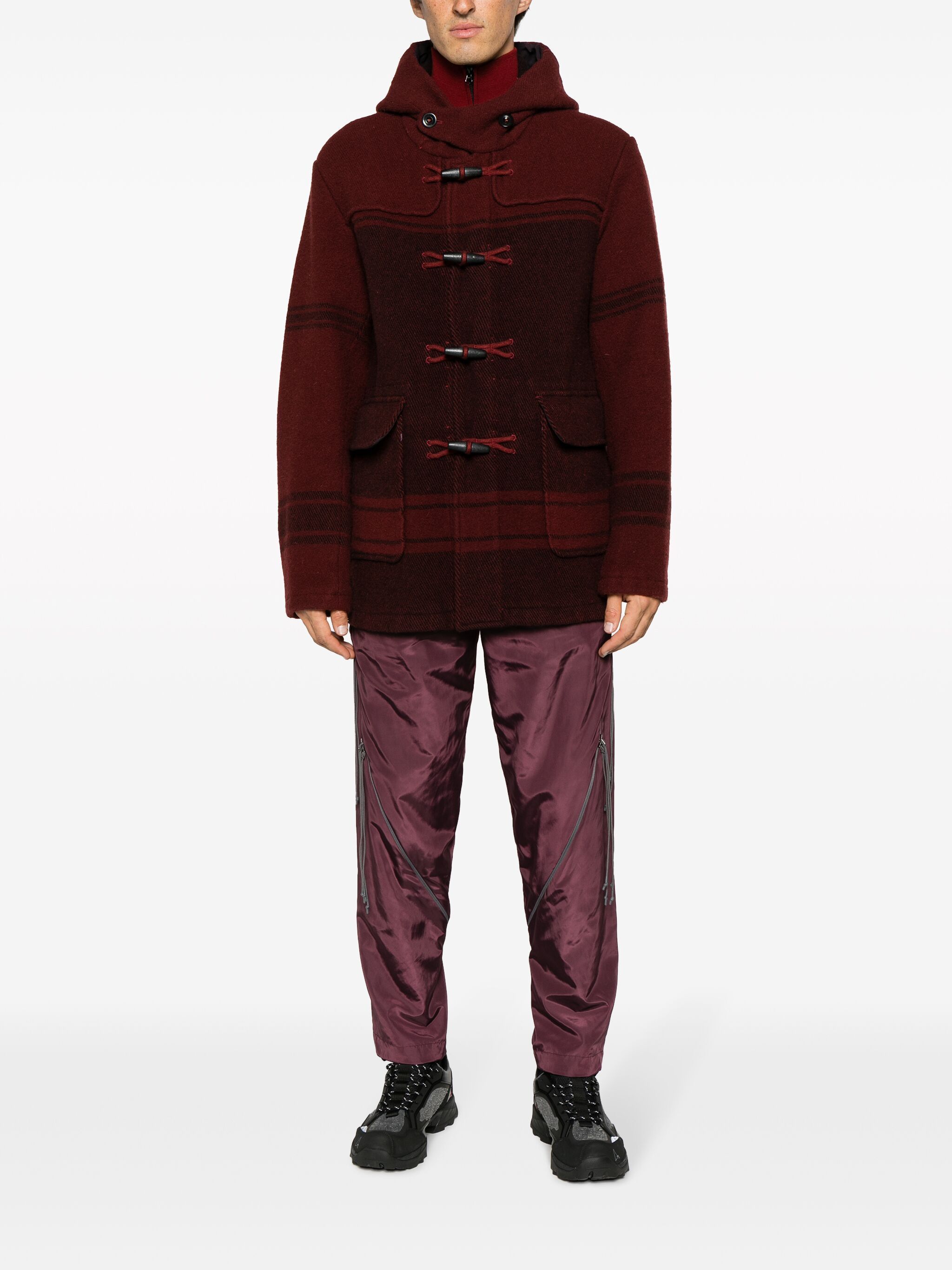 C.P. Company o1y1224 Logo Hooded Coat in Red/Brown Size US L / EU 52-54 / 3 - 2 Thumbnail