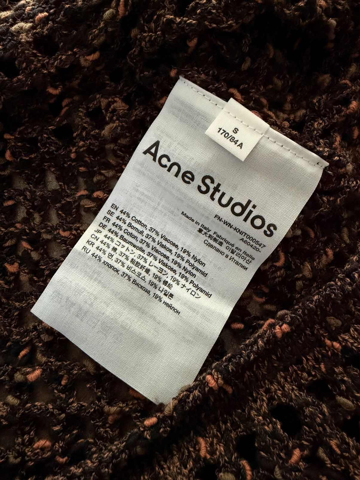 Acne Studios Acne Studios Open Knit Polo Shirt Size S / US 4 / IT 40 - 10 Thumbnail