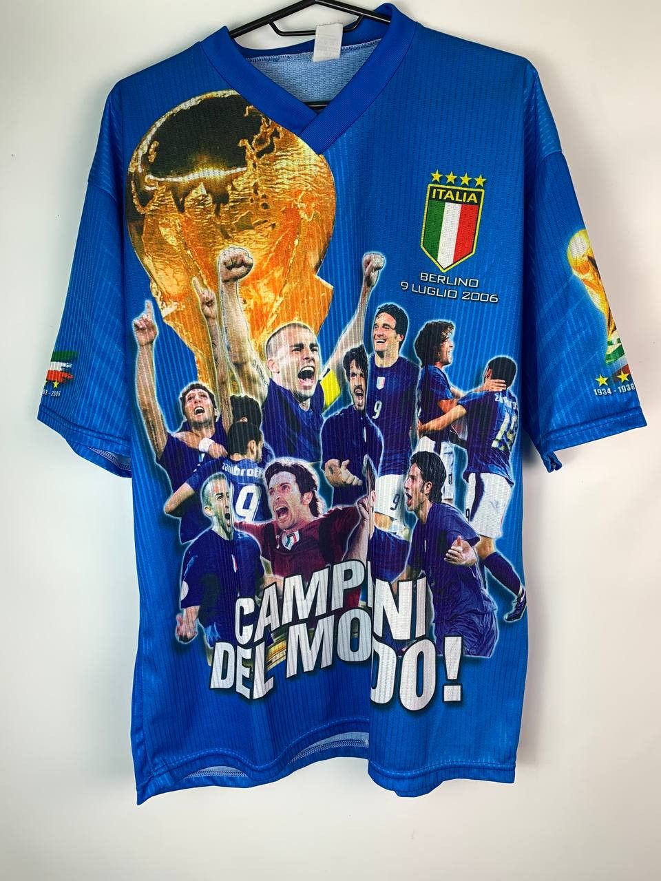 Vintage Italy Berlino 9 Luglio 2006 Soccer Shirt Campioni Del Mondo Size US XL / EU 56 / 4 - 1 Thumbnail