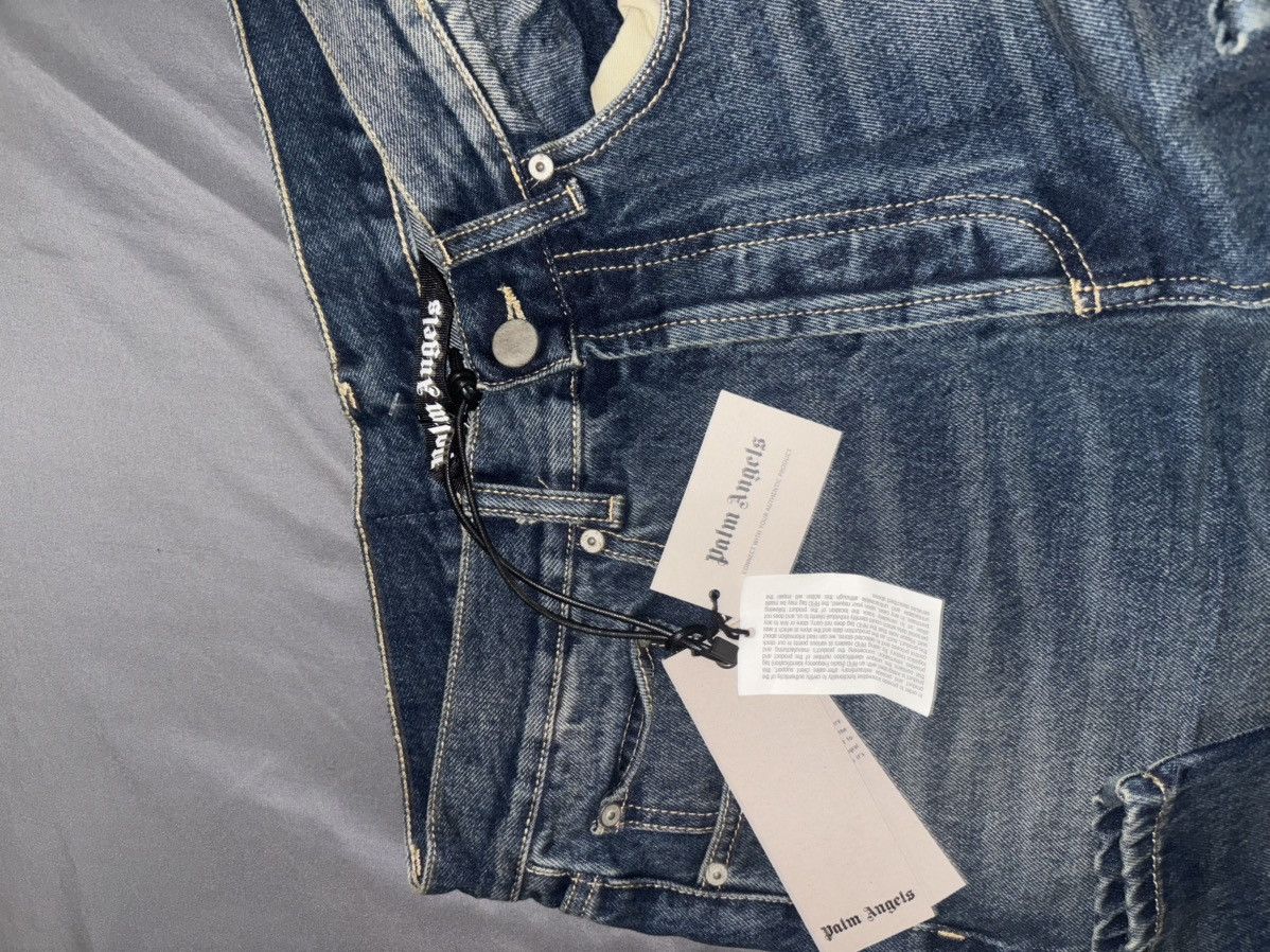 Palm Angels Palm Angels Faded Straight Leg Jeans Size US 32 / EU 48 - 3 Thumbnail