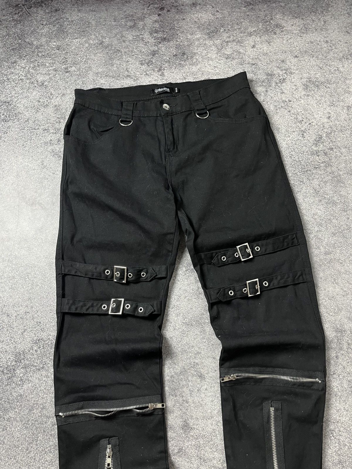 Hedi Slimane 🔥PUNK HEDI SLIMANE VIBE BONDAGE GOTHIC ZIPPER SLIM PANTS Size US 32 / EU 48 - 5 Thumbnail