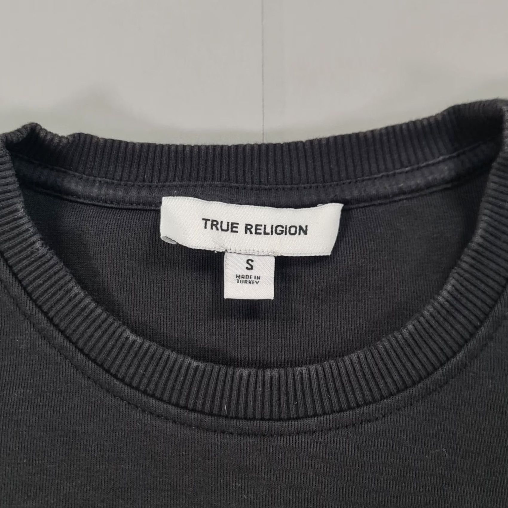 True Religion True Religion Sweatshirt Womens Black Small Long Sleeve Pullover Crew Neck Logo Fleece Cotton Poly 80/20 Size S / US 4 / IT 40 - 3 Thumbnail
